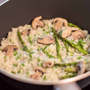 Recipe preview Creamy Asparagus and Mushroom Spring Risotto
