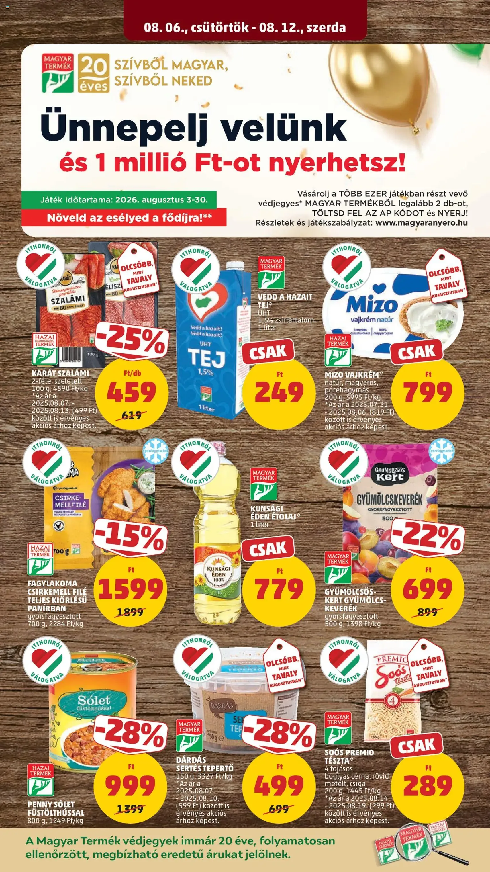 PENNY akciós újság - 2026.08.06. érvényes szórólap 15 oldal 43 oldalból