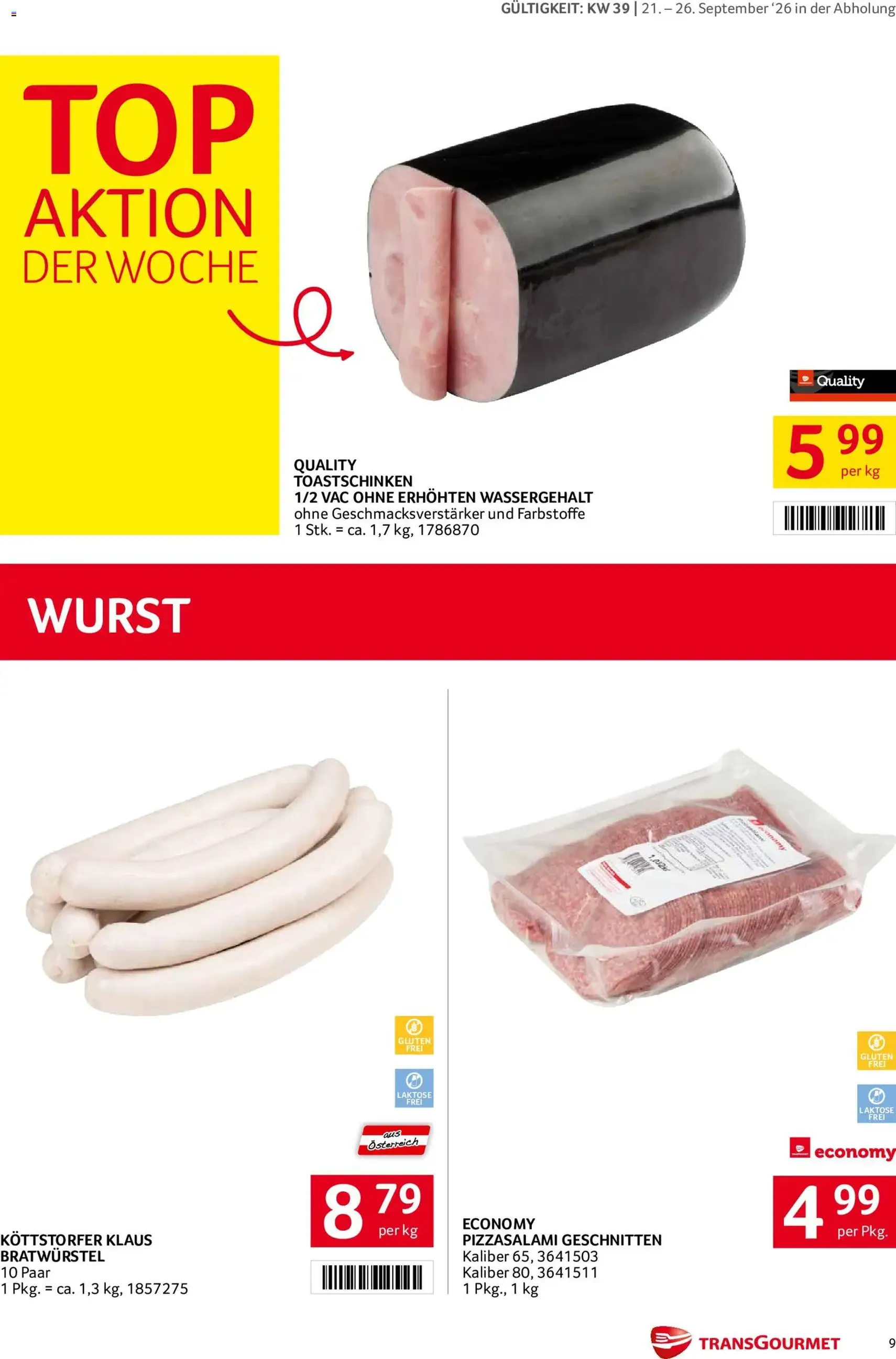 Transgourmet Flugblatt - Gültiger Prospekt ab 20.09.2026, Seite 7 von insgesamt 38