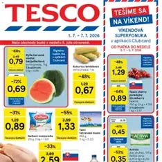 Tesco Hypermarket - leták - náhľad letáku platný od 01.07.2026