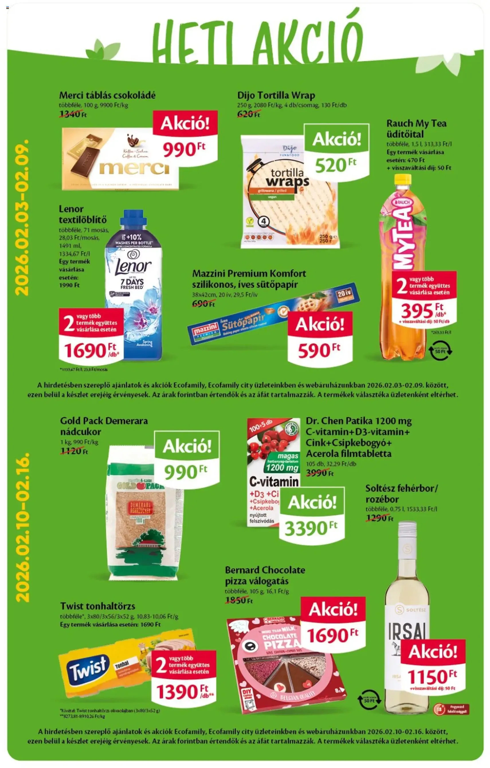 EcoFamily Akciós újság - 2026.02.05. érvényes szórólap 2 oldal 20 oldalból