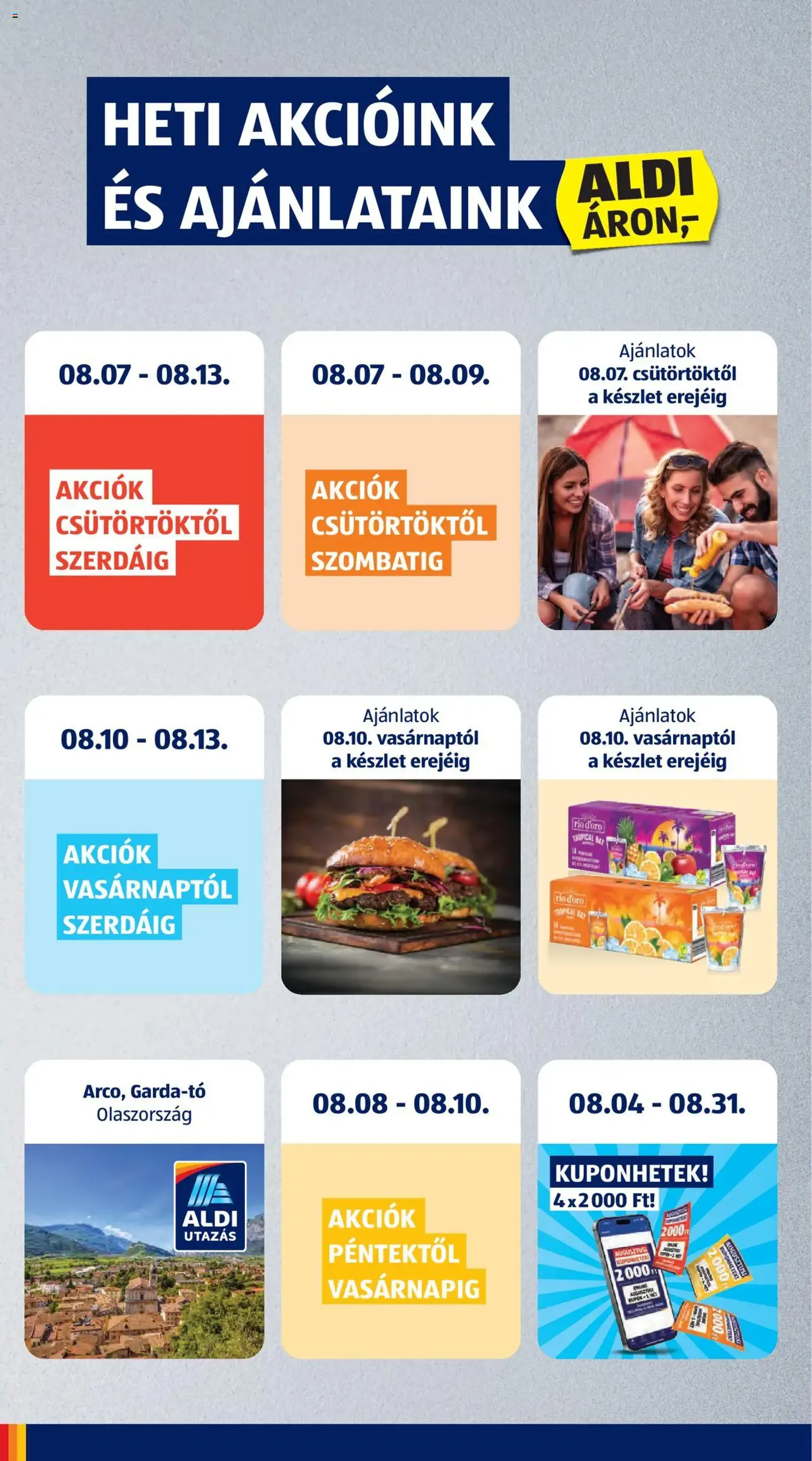 Aldi Akciós újság - 2025.08.07. érvényes szórólap 2 oldal 52 oldalból Aldi Akciós újság - 2025.08.07. érvényes szórólap 2 oldal 52 oldalból