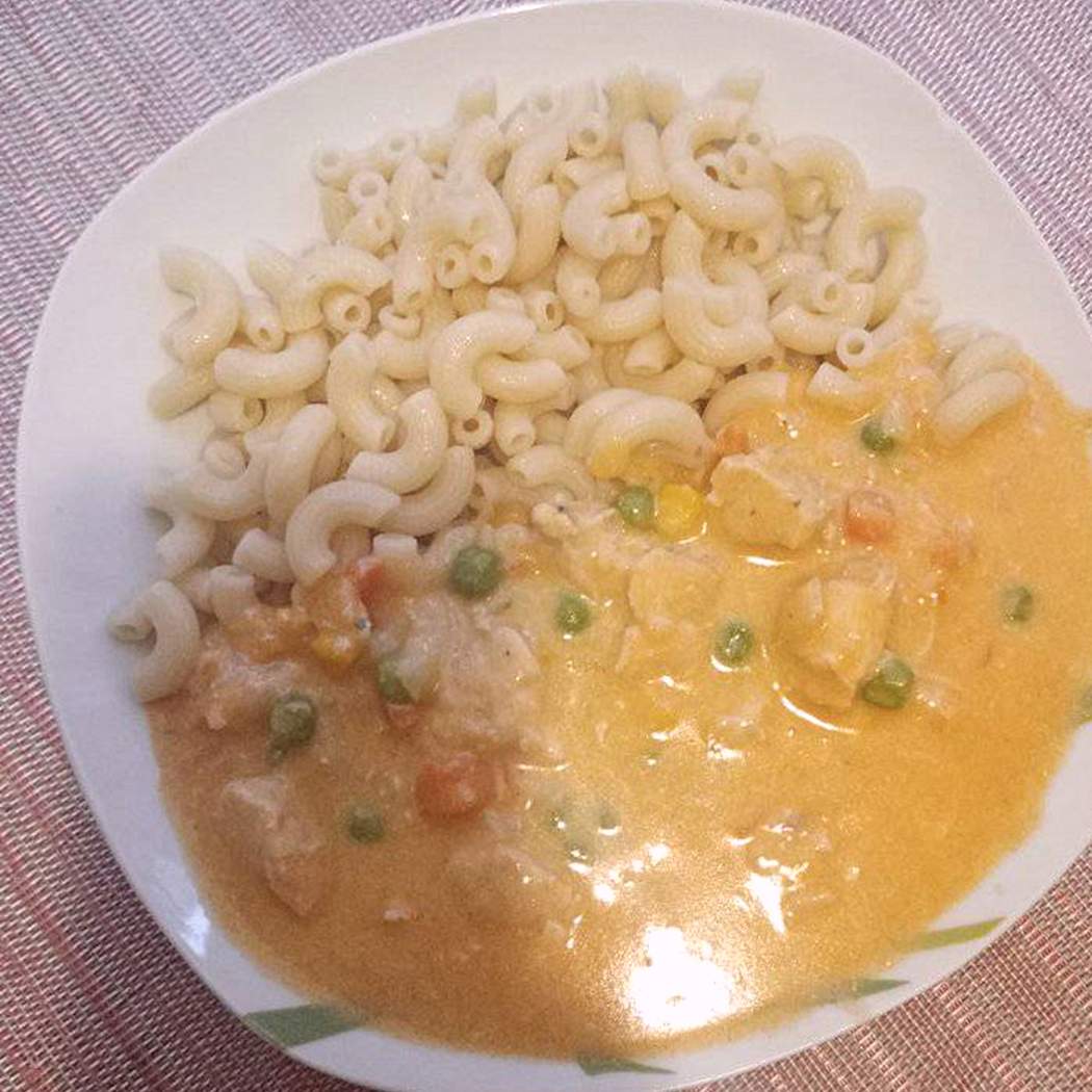 Csirke soté tejszínnel