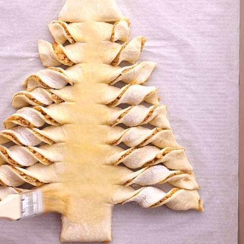 Albero di natale di pasta sfoglia - procedimento 1