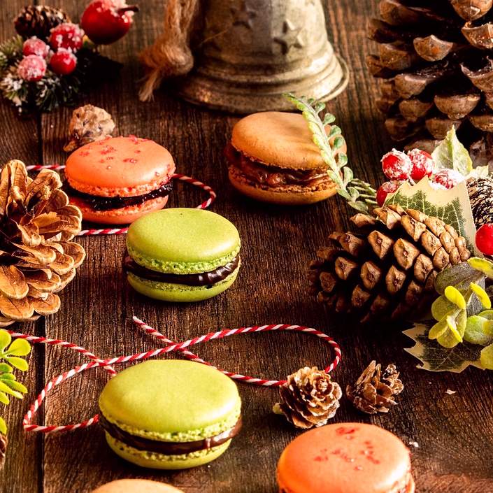 Weihnachtliche Macarons Rezept