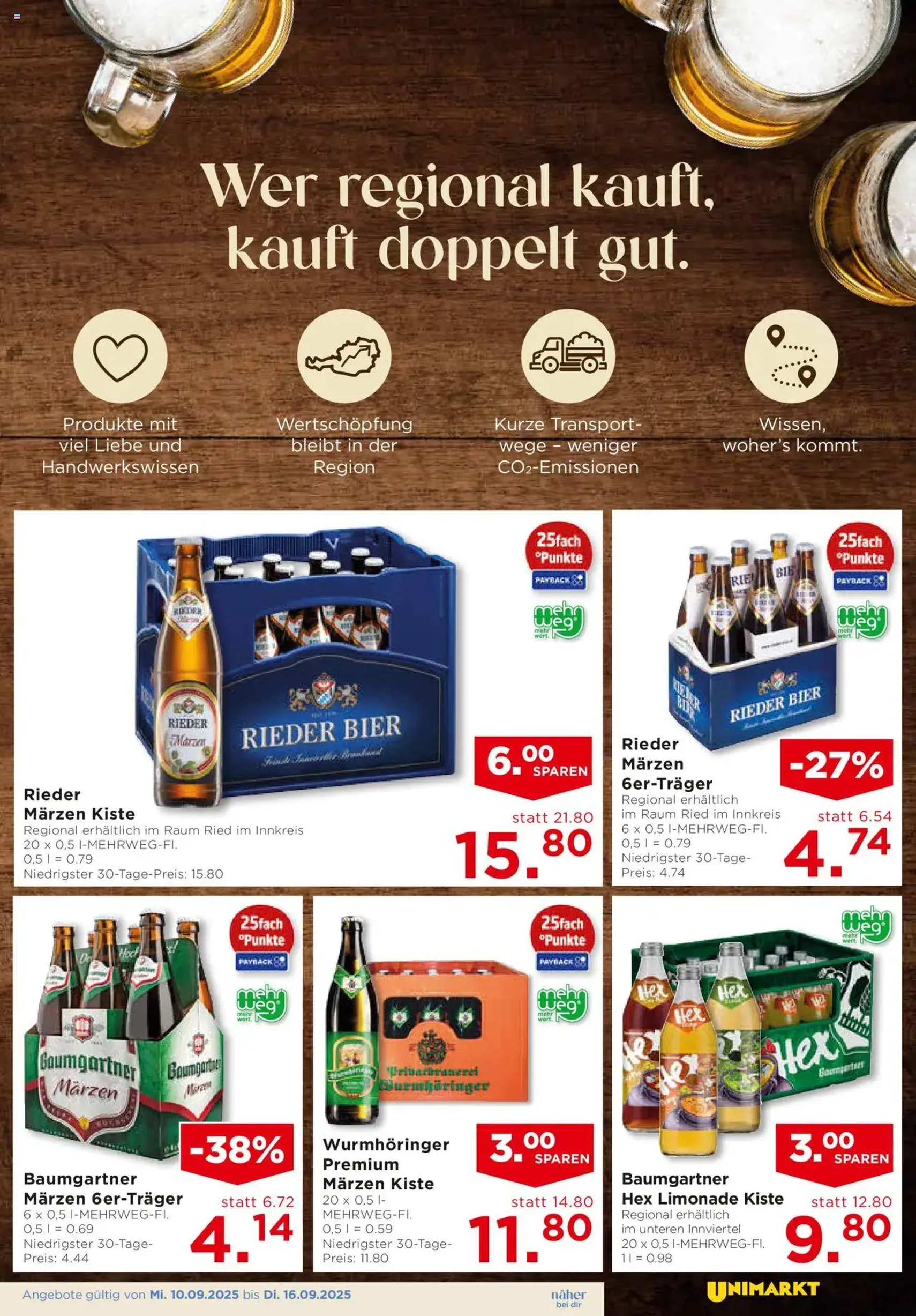 Unimarkt Flugblatt - Gültiger Prospekt ab 10.09.2025, Seite 5 von insgesamt 12