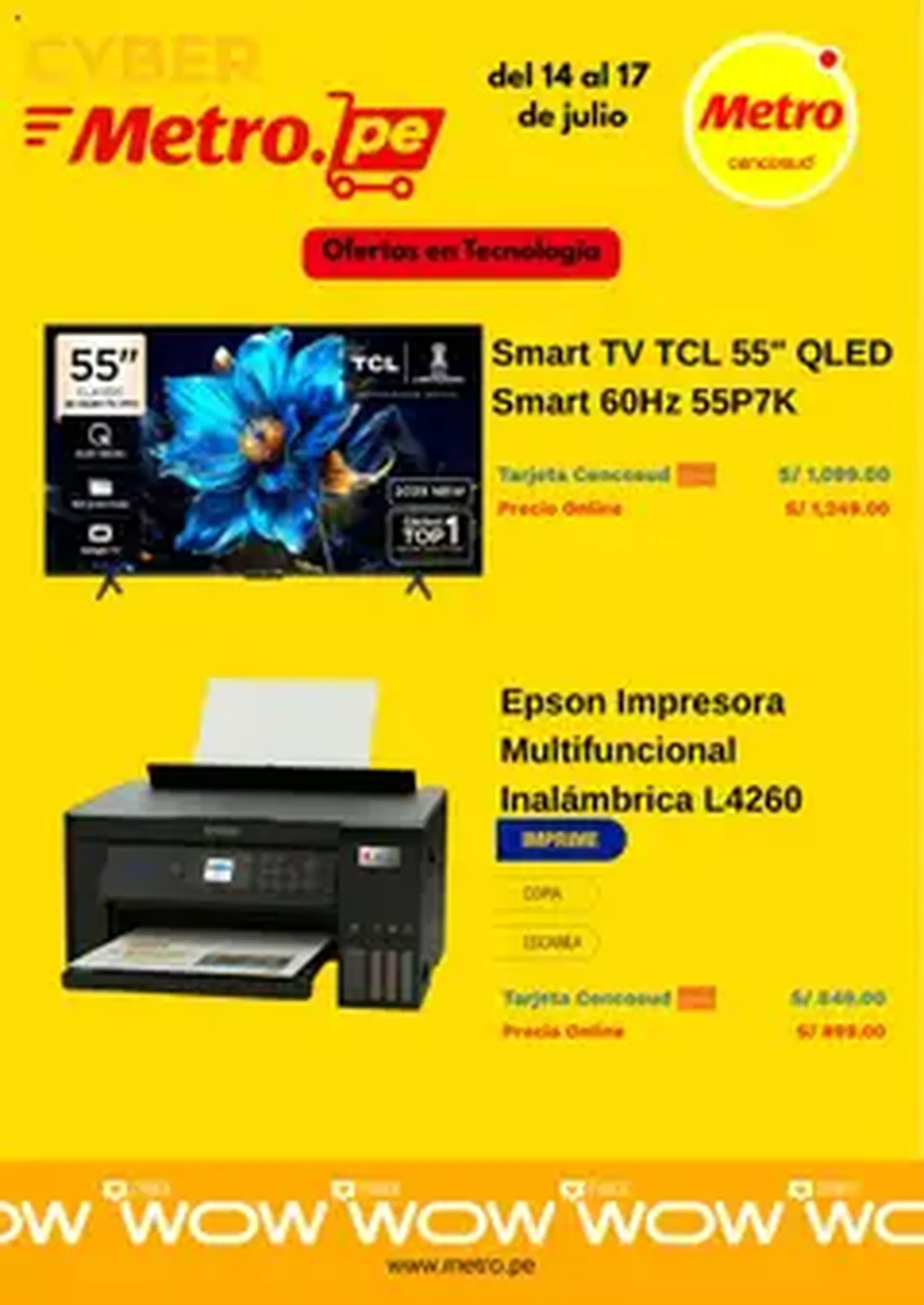 Metro - Cyber Days - folleto válido desde 14/07/2025 página 1 de 1