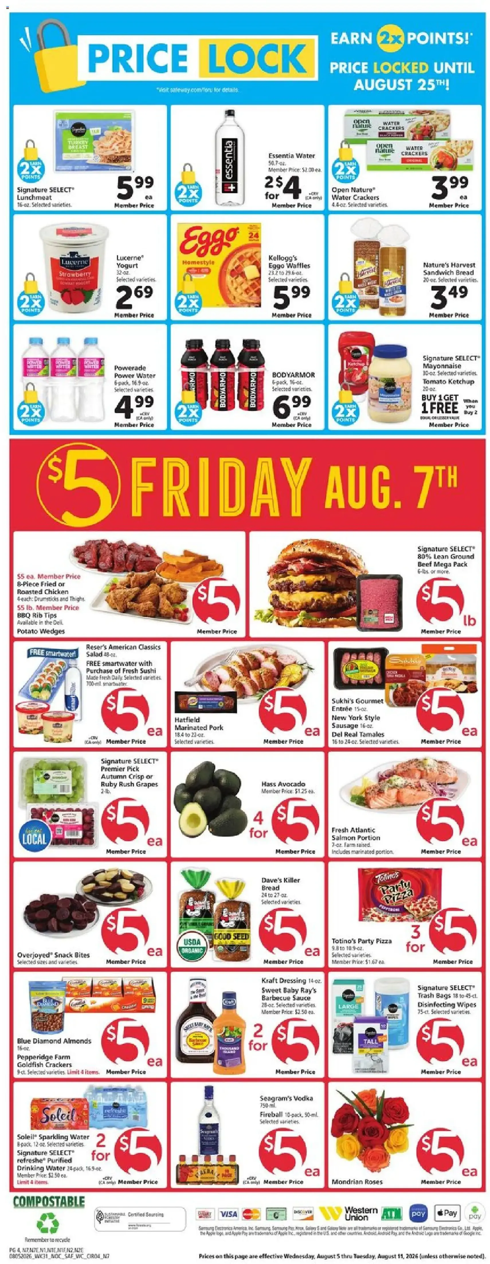 Safeway Weekly Ad - valid flyer from 08/05/2026, page 4 of 11