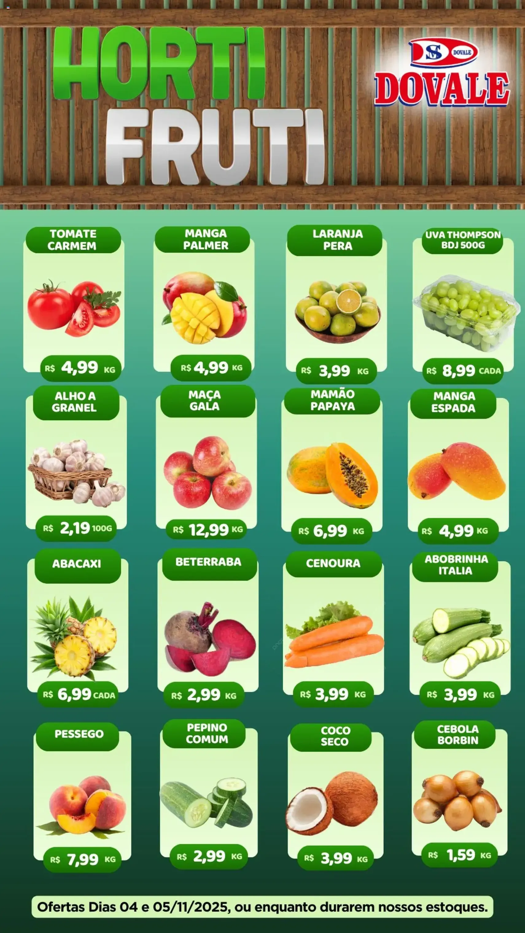 Dovale - Ofertas Hortifruti - folheto válido a partir de 04/11/2025 página 1 de 1