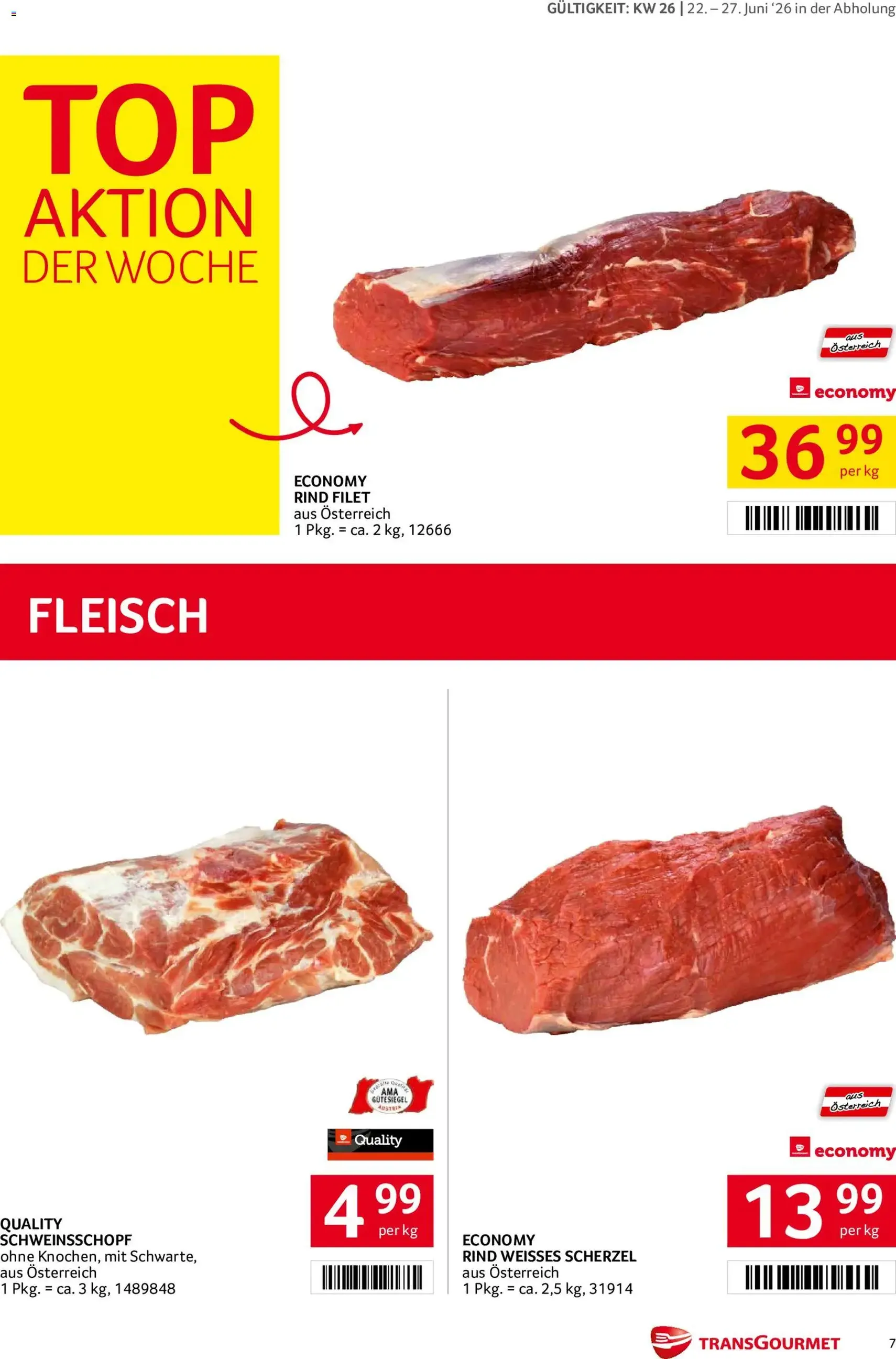 Transgourmet Flugblatt - Gültiger Prospekt ab 22.06.2026, Seite 7 von insgesamt 31