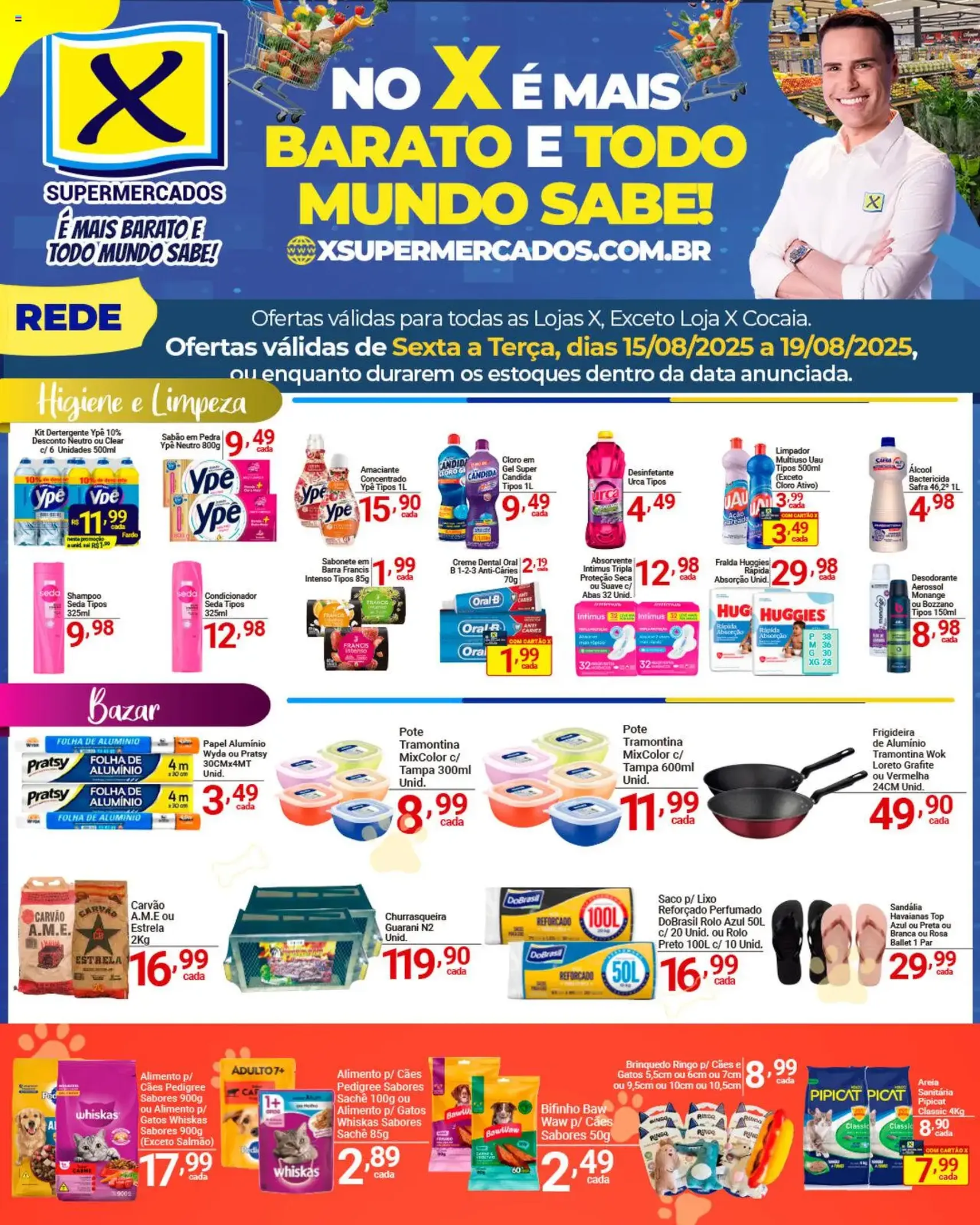 X Supermercados - Ofertas da semana - folheto válido a partir de 15/08/2025 página 1 de 4