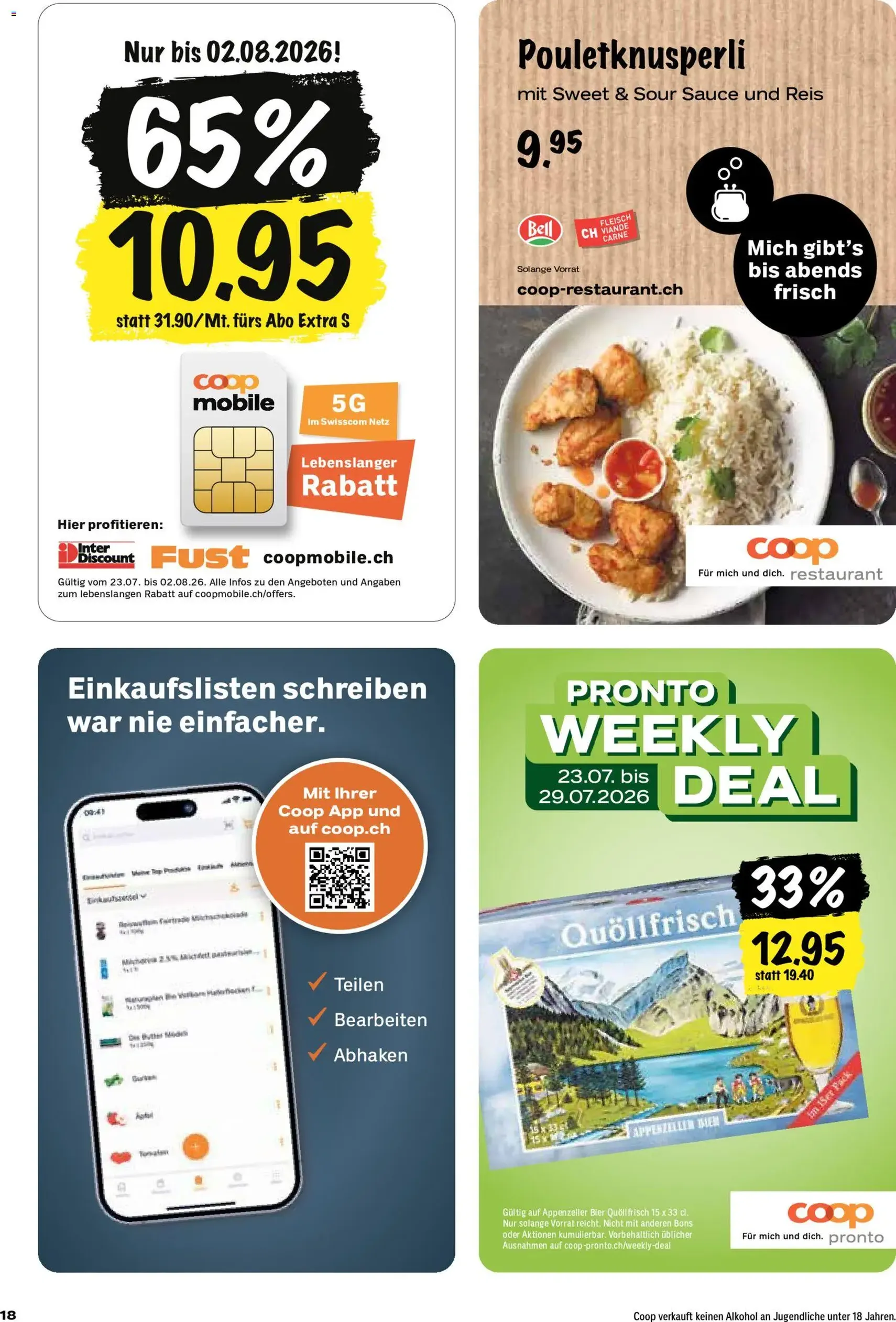 Coop aktionen - Gültiger Prospekt ab 23.07.2026, Seite 18 von insgesamt 24