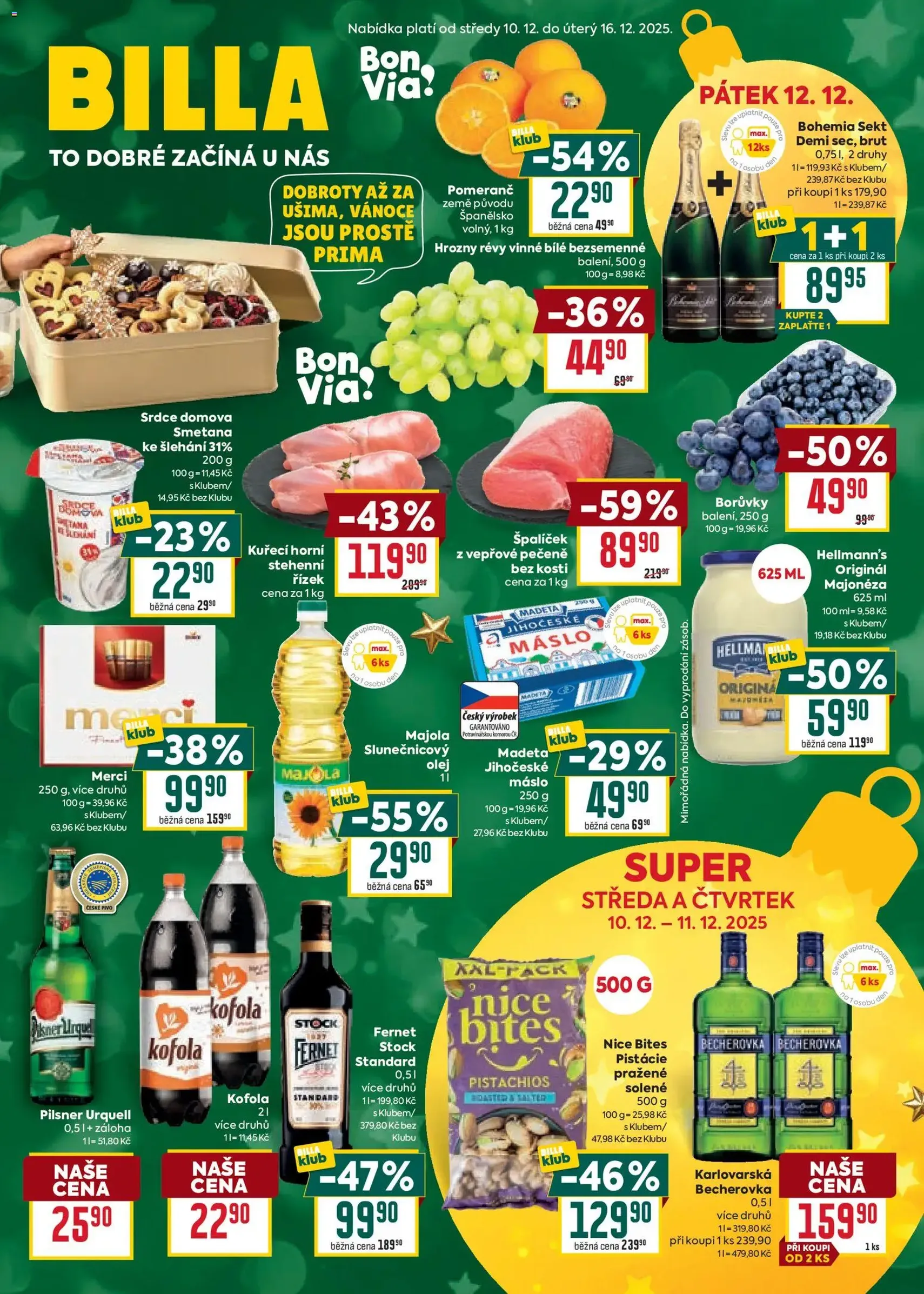 Billa Velký leták - platný leták od 10.12.2025 strana 1 z 44