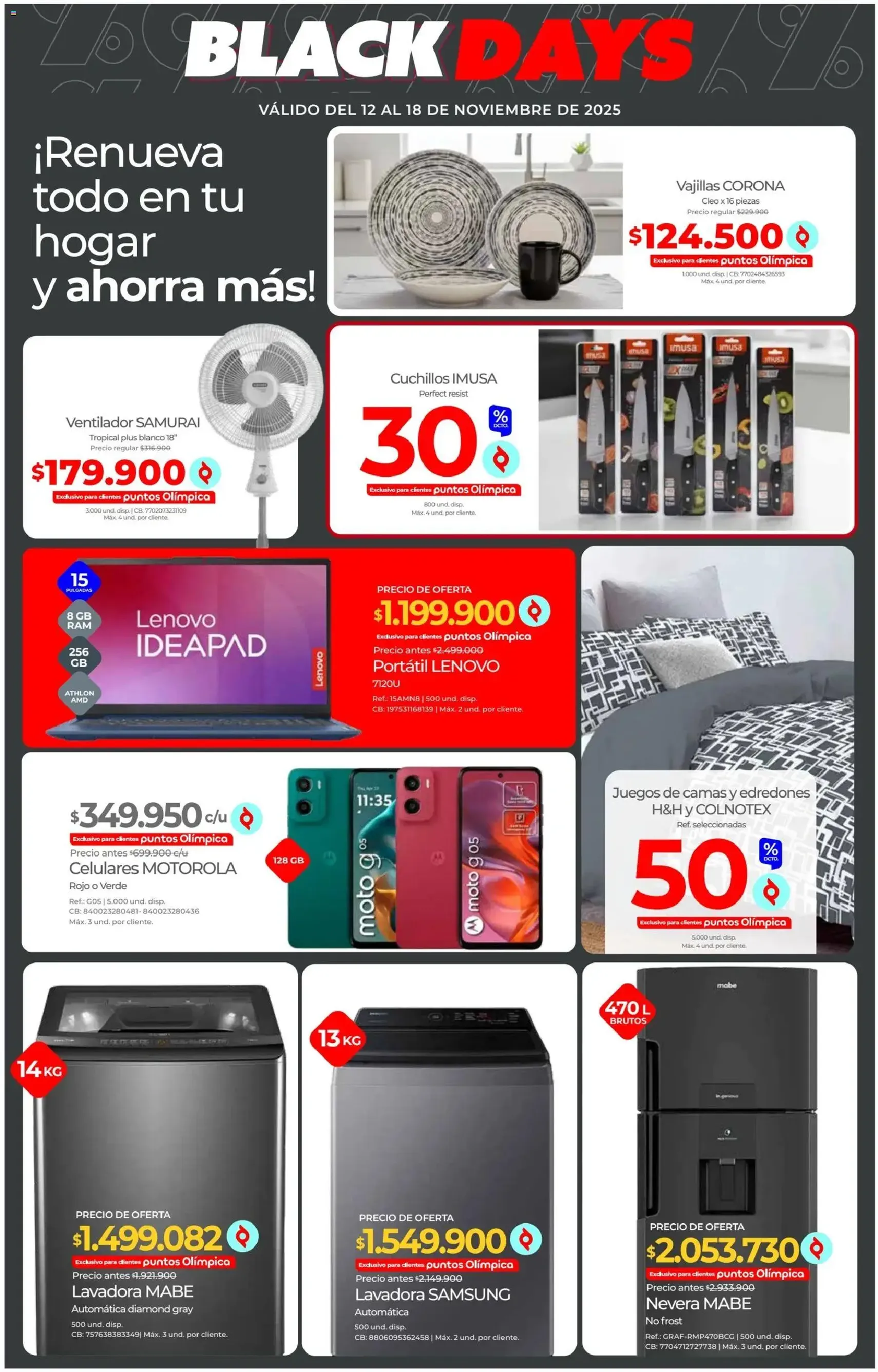 Olímpica - Ofertas BLACK DAYS - folleto válido desde 12/11/2025 página 7 de 8