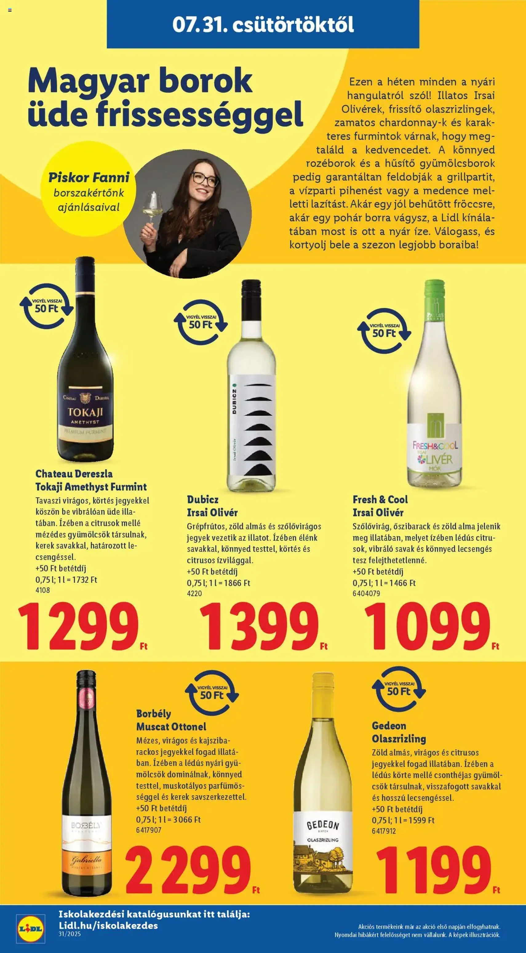 Lidl Akciós újság - 2025.07.31. érvényes szórólap 16 oldal 52 oldalból Lidl Akciós újság - 2025.07.31. érvényes szórólap 16 oldal 52 oldalból