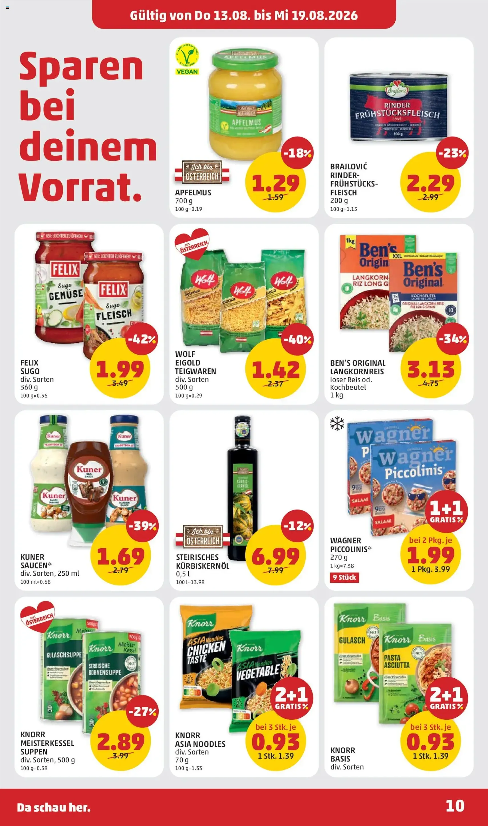 Penny Markt - Flugblatt - Gültiger Prospekt ab 13.08.2026, Seite 10 von insgesamt 32