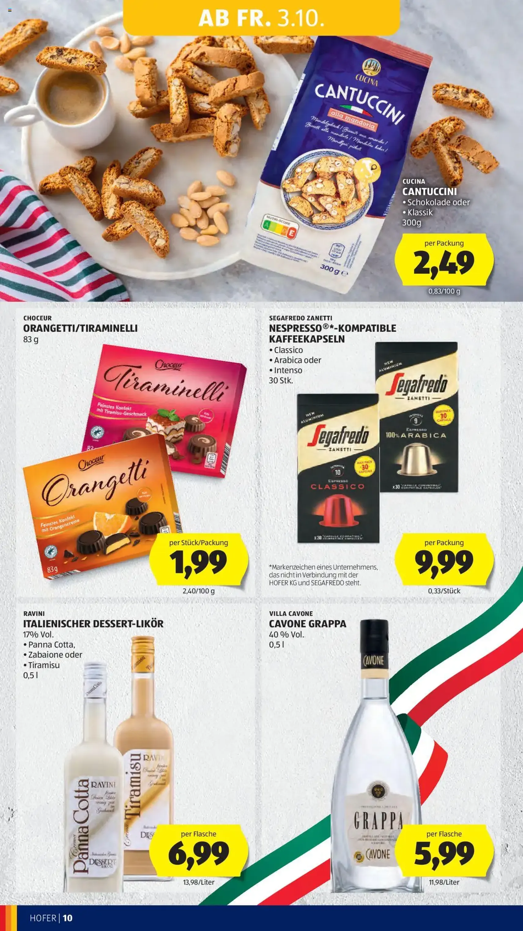 Hofer Flugblatt - Gültiger Prospekt ab 03.10.2025, Seite 12 von insgesamt 45