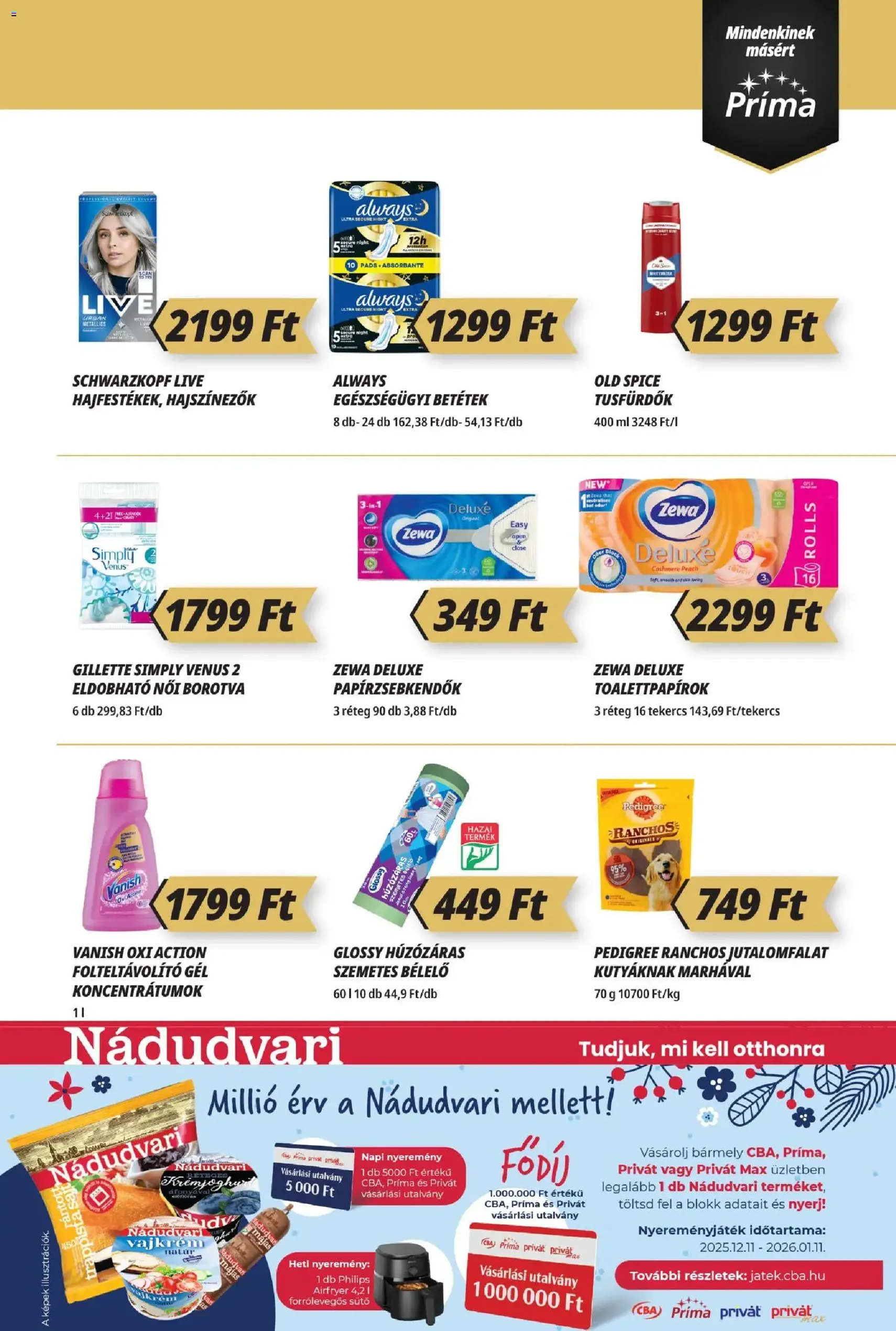 CBA Príma Akciós újság - 2025.12.13. érvényes szórólap 11 oldal 12 oldalból