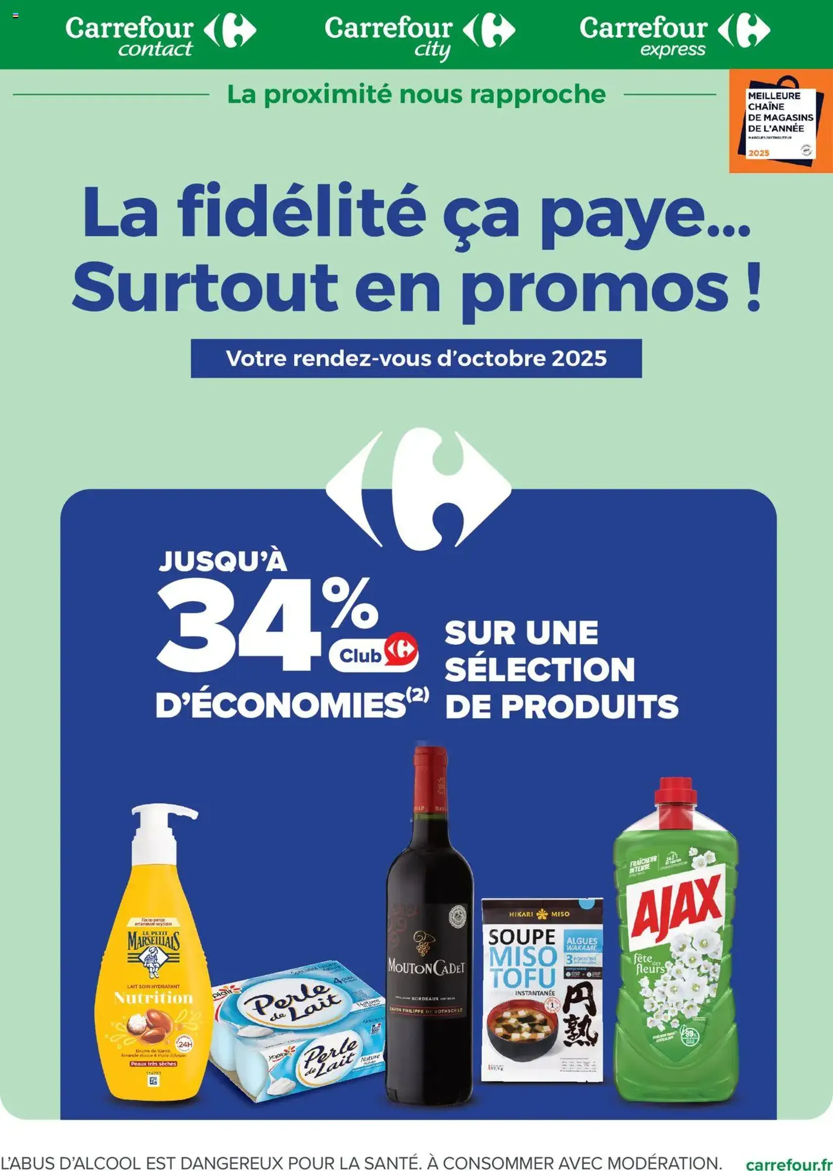 Carrefour contact catalogue - brochure valable à partir du 01/10/2025, page 1 sur 8