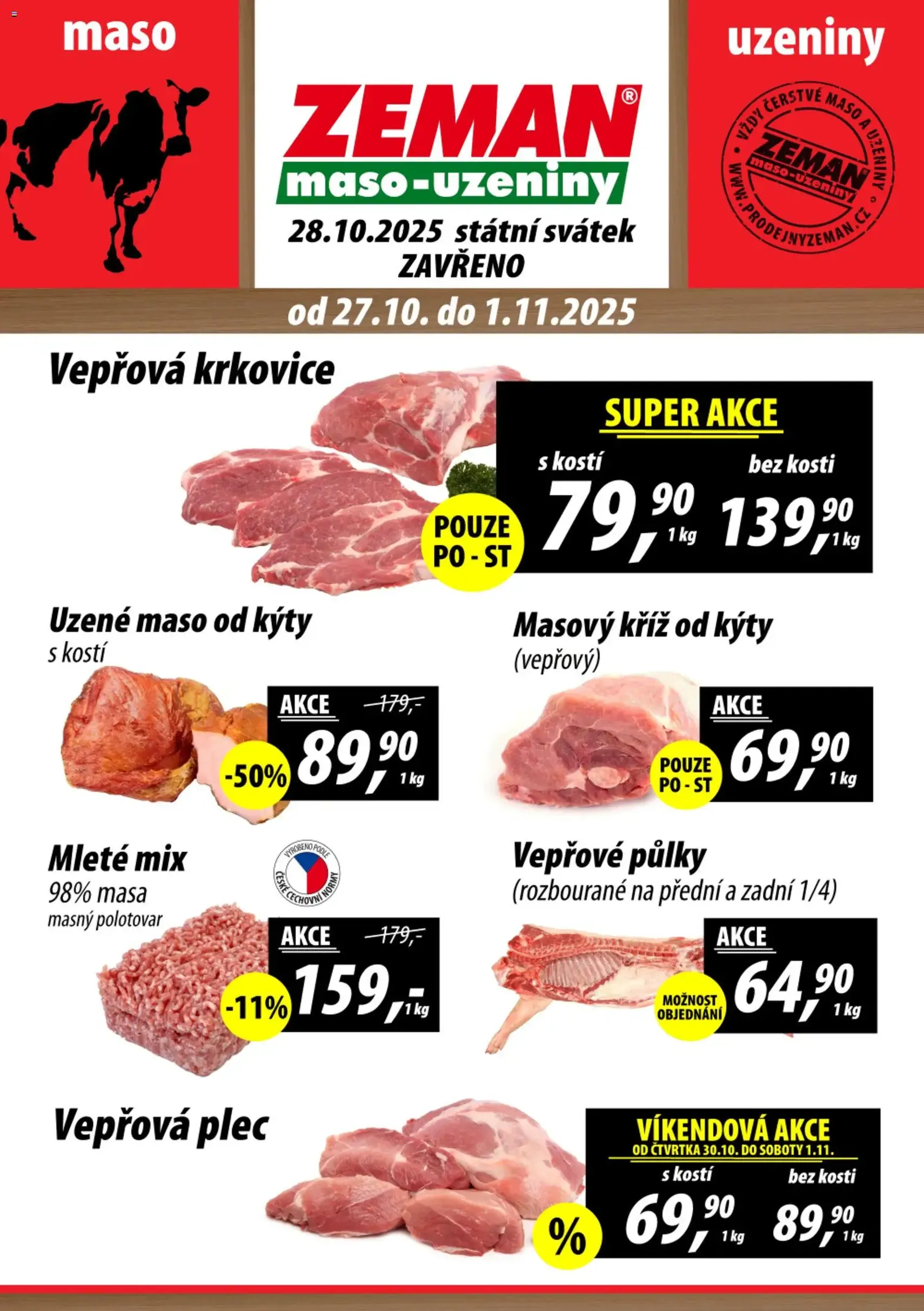 Prodejny Zeman leták - platný leták od 27.10.2025 strana 1 z 2