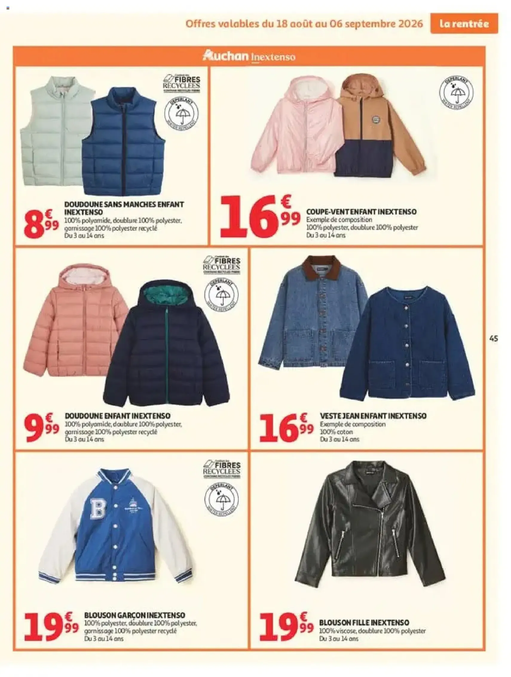 Auchan catalogue - brochure valable à partir du 18/08/2026, page 45 sur 51