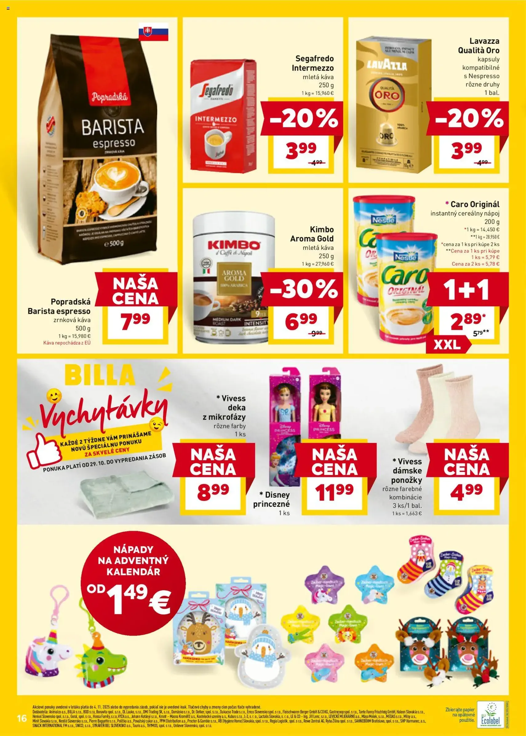 Billa leták - platný leták od 29.10.2025 strana 16 z 20 Billa leták - platný leták od 29.10.2025 strana 16 z 20