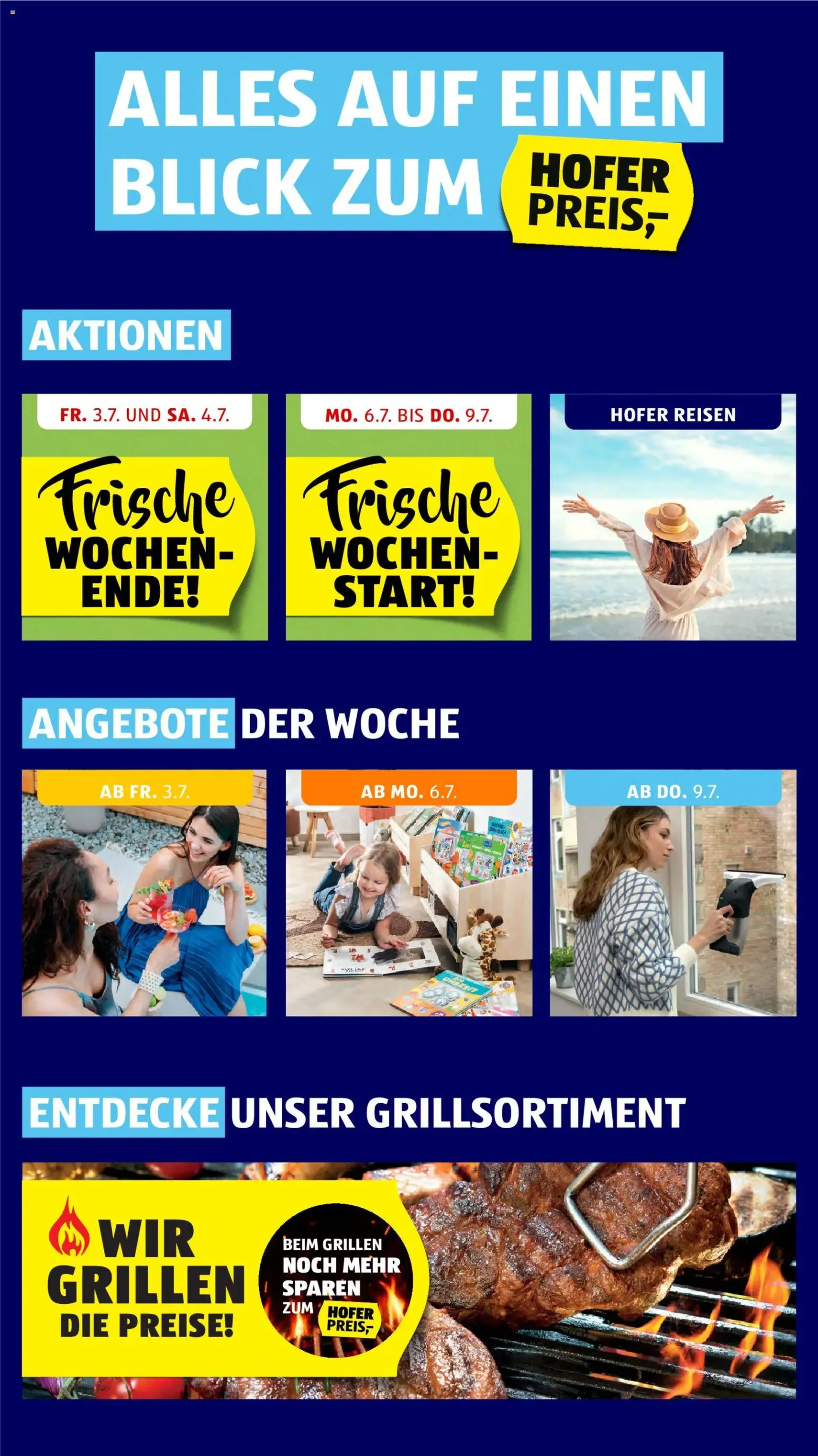 Hofer Flugblatt - Gültiger Prospekt ab 03.07.2026, Seite 2 von insgesamt 39