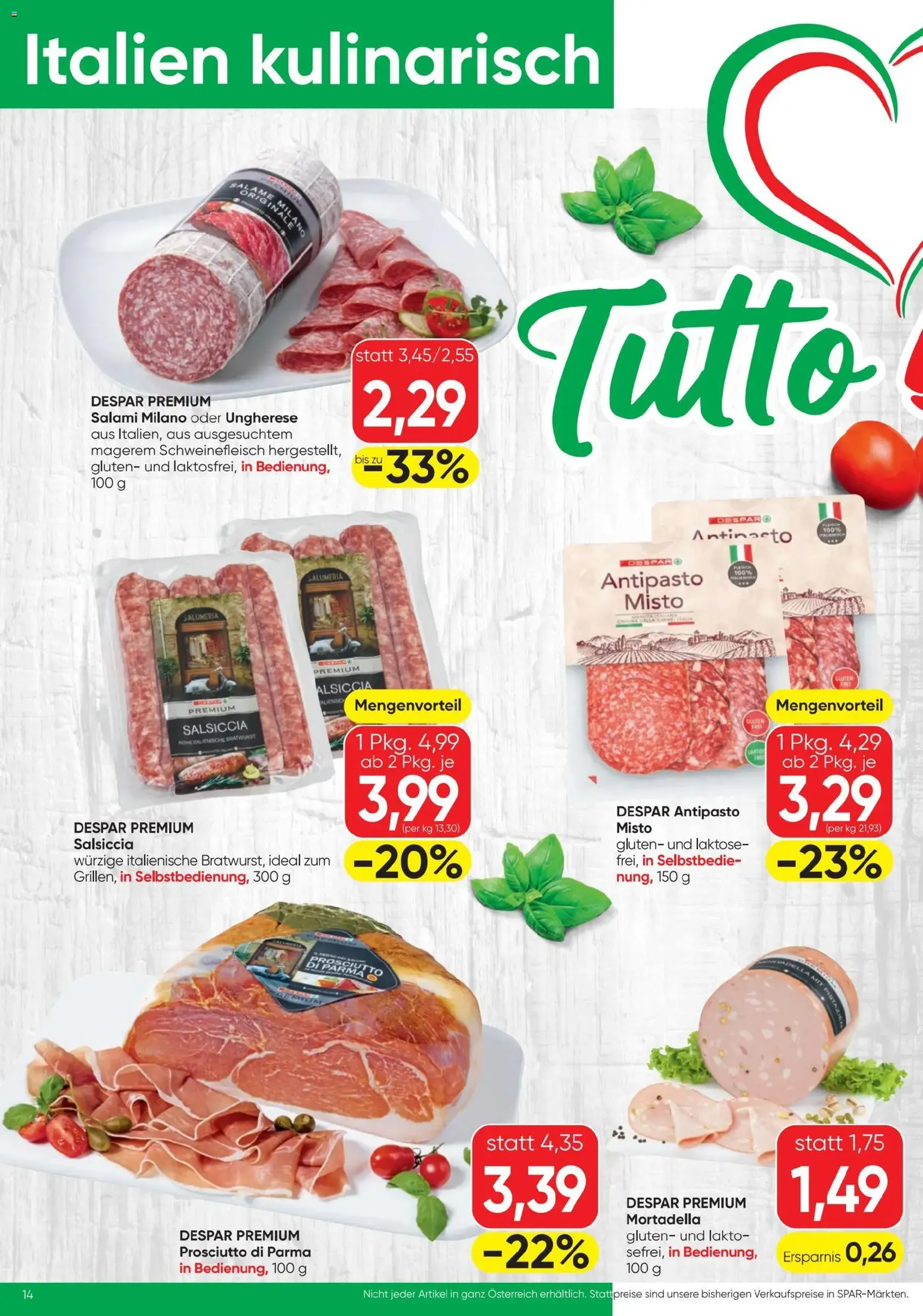 Spar - Flugblatt - Gültiger Prospekt ab 01.07.2026, Seite 14 von insgesamt 24