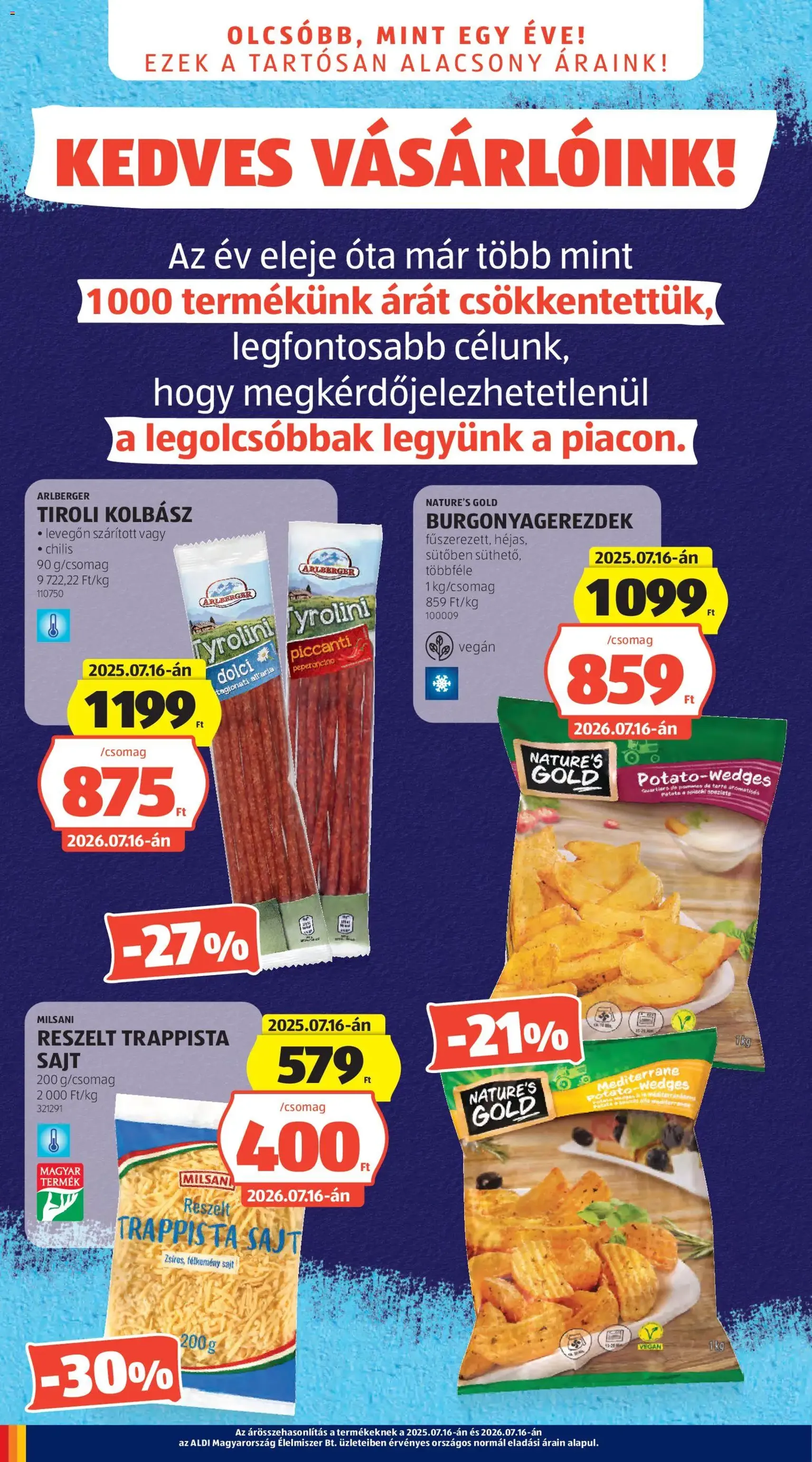 Aldi akciós újság - 2026.07.16. érvényes szórólap 2 oldal 38 oldalból