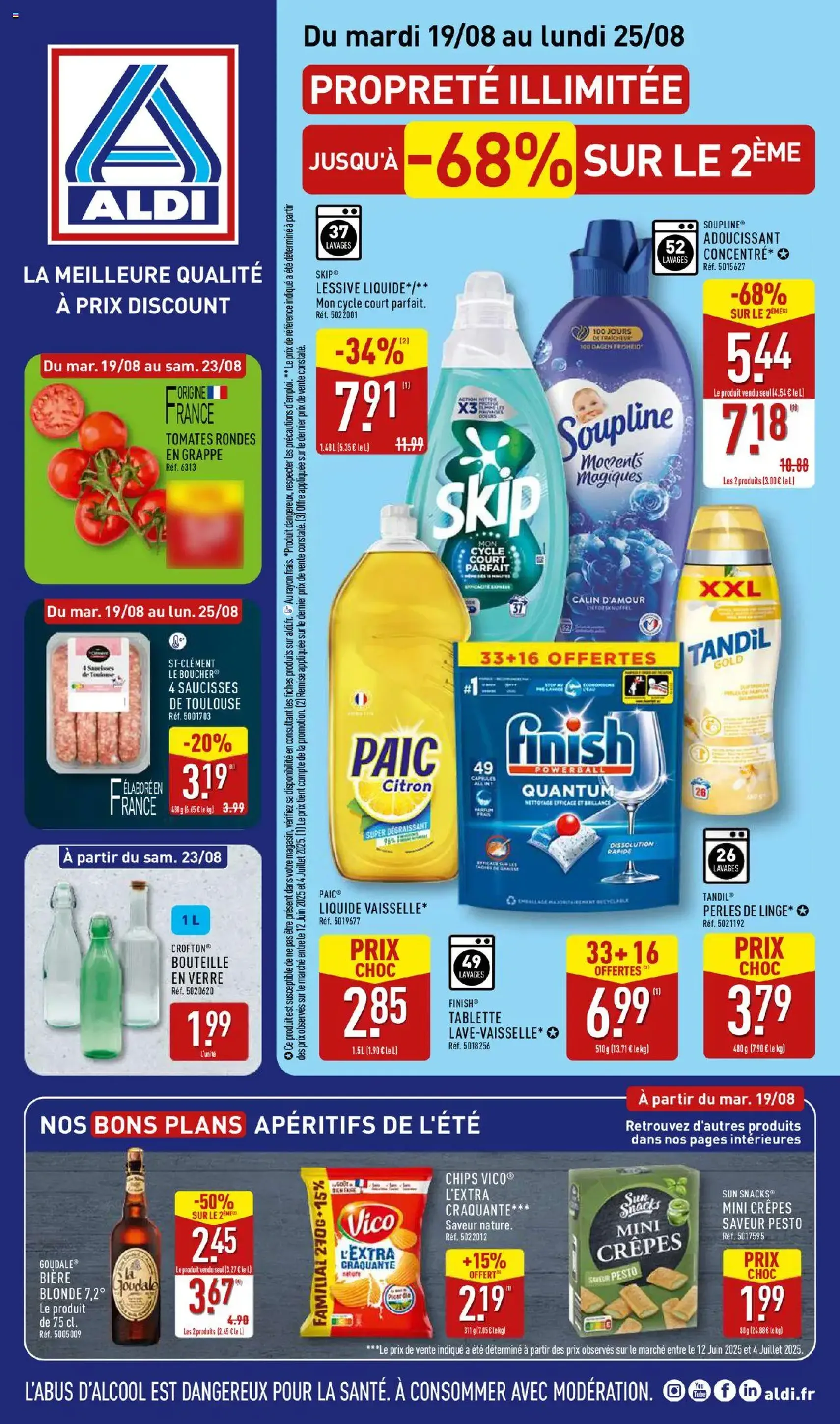 Aldi catalogue semaine 34 - brochure valable à partir du 19/08/2025, page 1 sur 43 Aldi catalogue semaine 34 - brochure valable à partir du 19/08/2025, page 1 sur 43