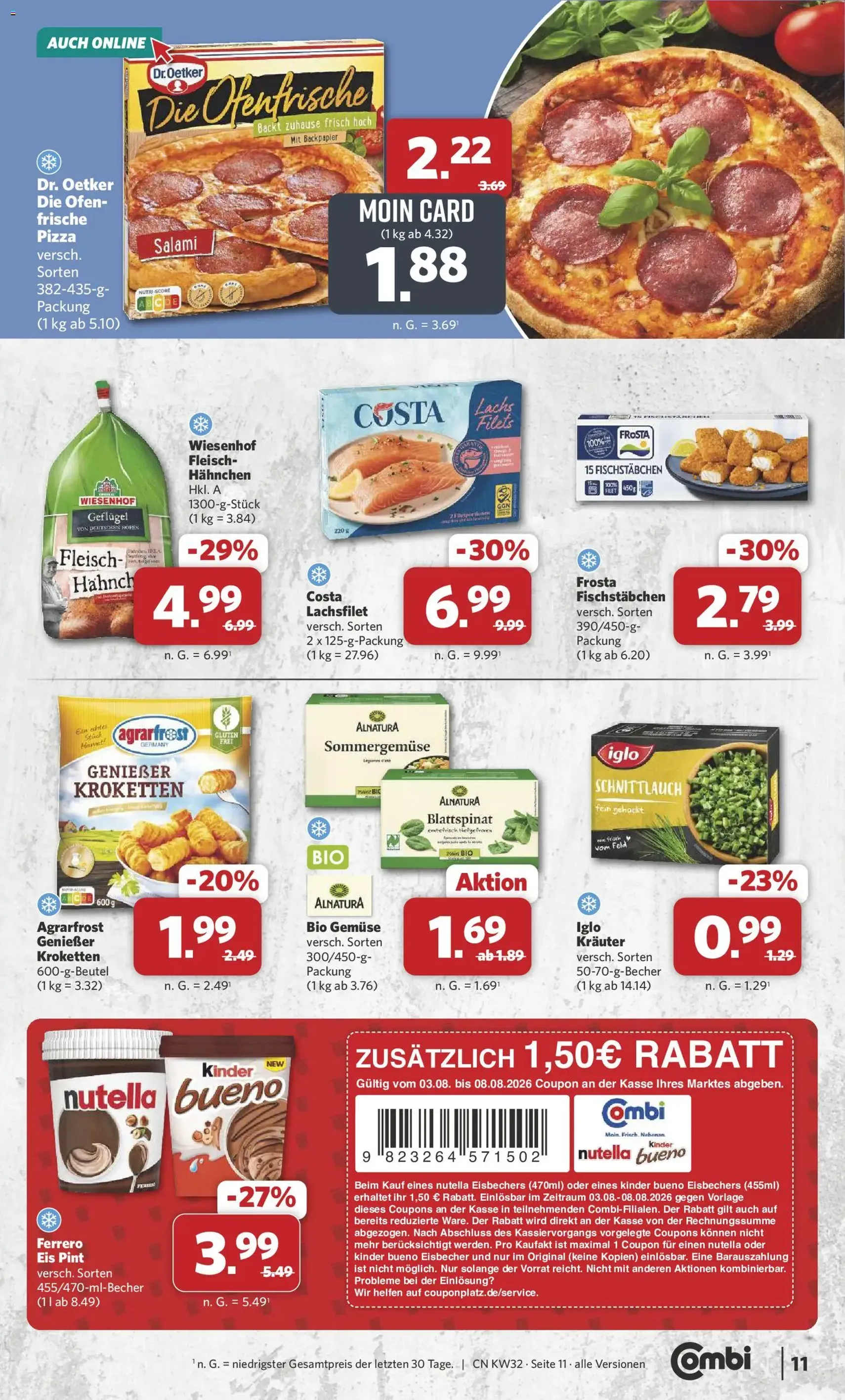 Combi Prospekt - Gültiger Prospekt ab 03.08.2026, Seite 11 von insgesamt 35