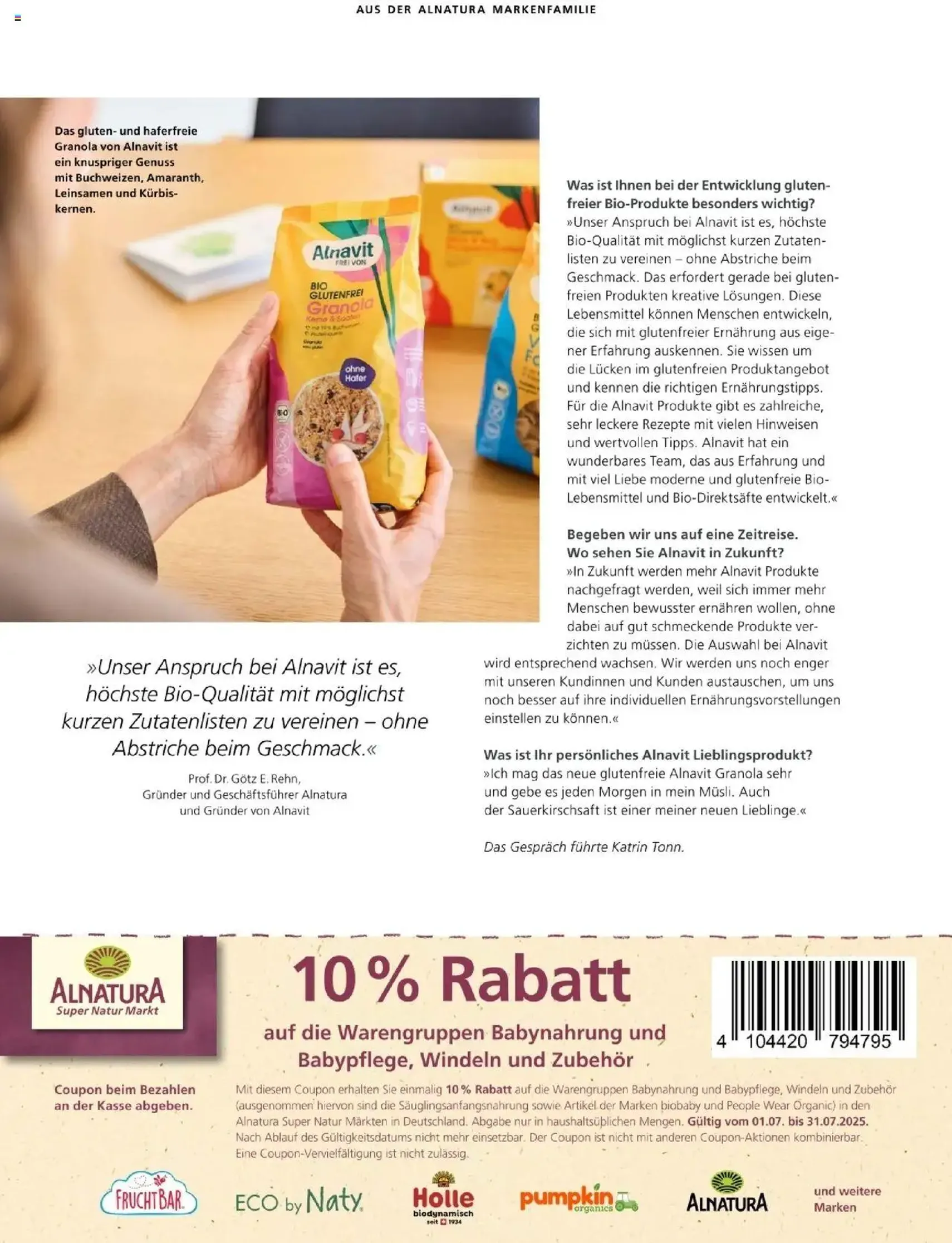 Alnatura Prospekt - Gültiger Prospekt ab 01.07.2025, Seite 38 von insgesamt 60