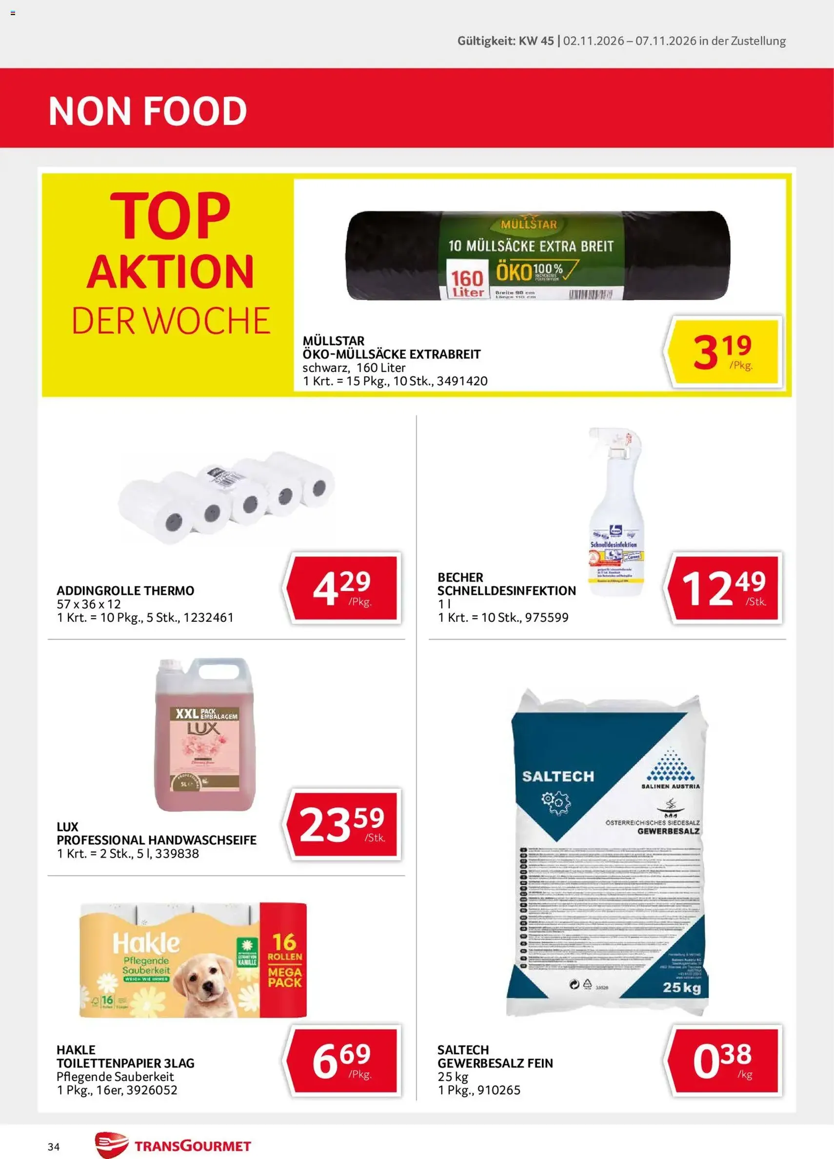 Transgourmet Flugblatt - Gültiger Prospekt ab 02.11.2026, Seite 34 von insgesamt 36