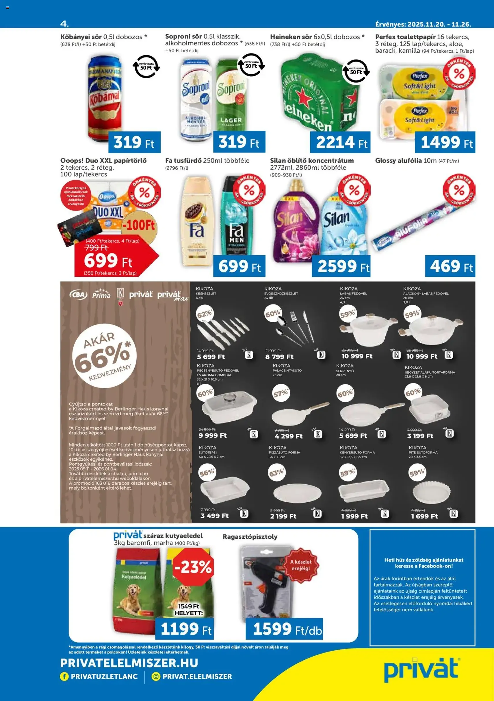 PRIVÁT Akciós újság - 2025.11.20. érvényes szórólap 4 oldal 4 oldalból