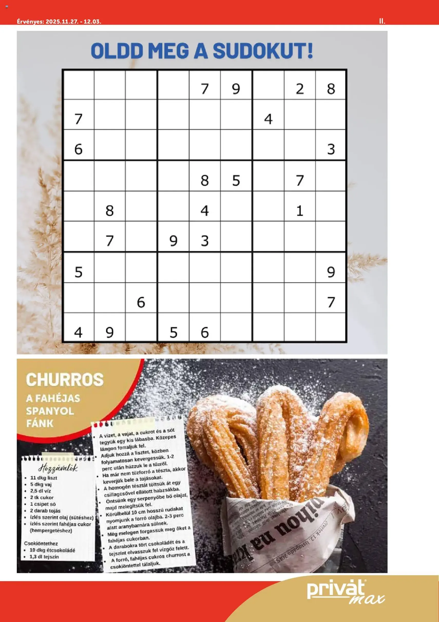 PRIVÁT - Aktuális szórólap MAX - 2025.11.27. érvényes szórólap 11 oldal 12 oldalból
