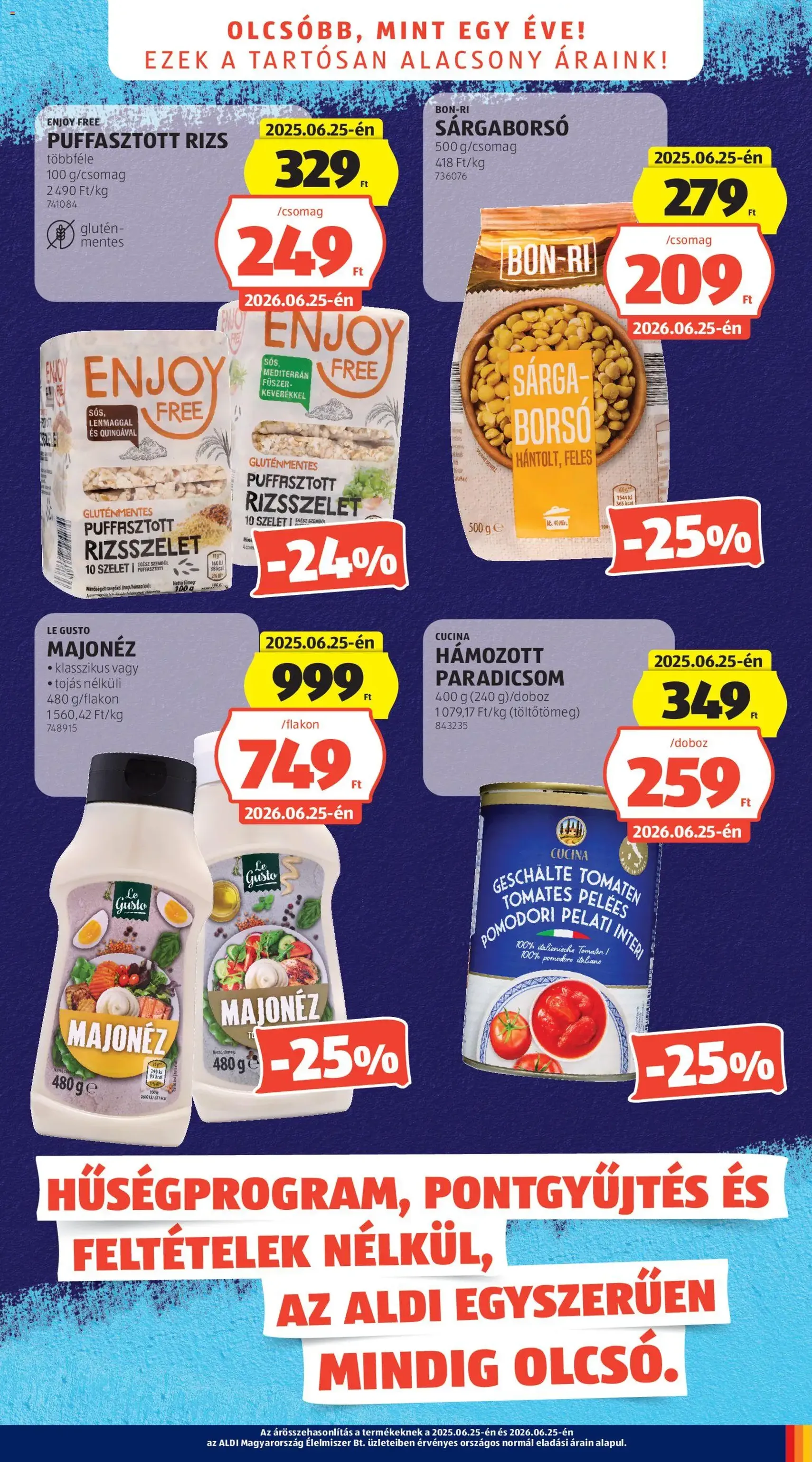 Aldi akciós újság - 2026.06.25. érvényes szórólap 3 oldal 62 oldalból