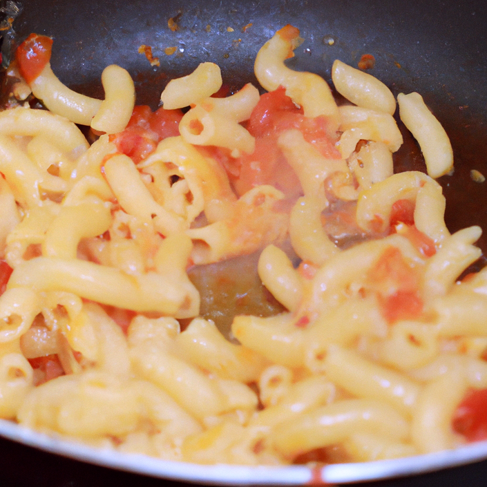 Pennette fredde con salsa di pomodoro e mozzarella