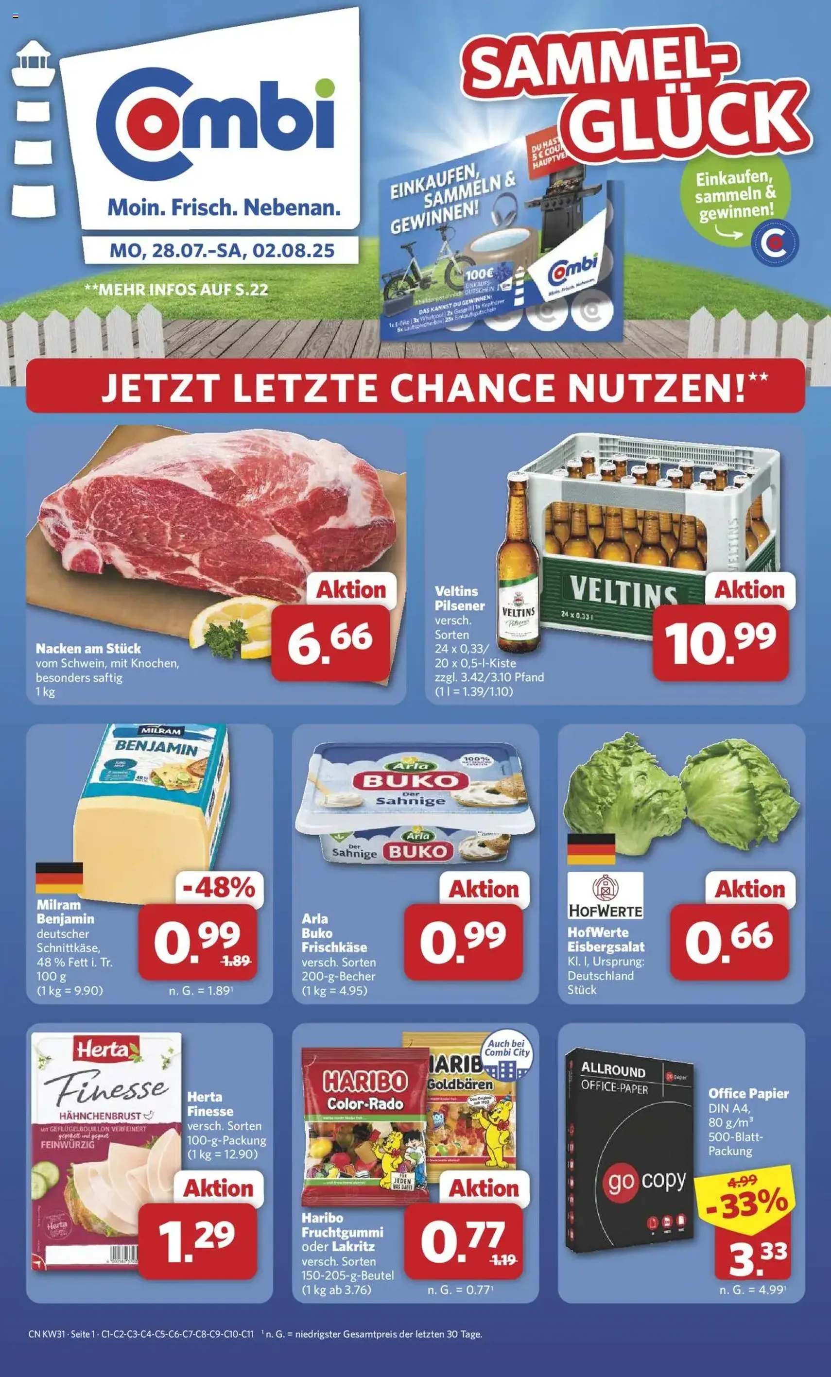 Combi Prospekt - Gültiger Prospekt ab 28.07.2025, Seite 1 von insgesamt 36 Combi Prospekt - Gültiger Prospekt ab 28.07.2025, Seite 1 von insgesamt 36