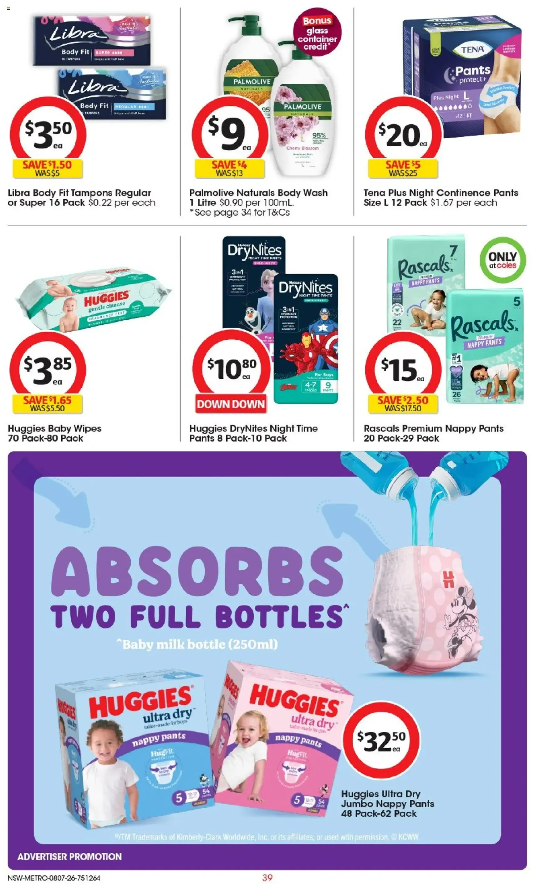 Coles catalogue - valid flyer from 08/07/2026, page 39 of 50