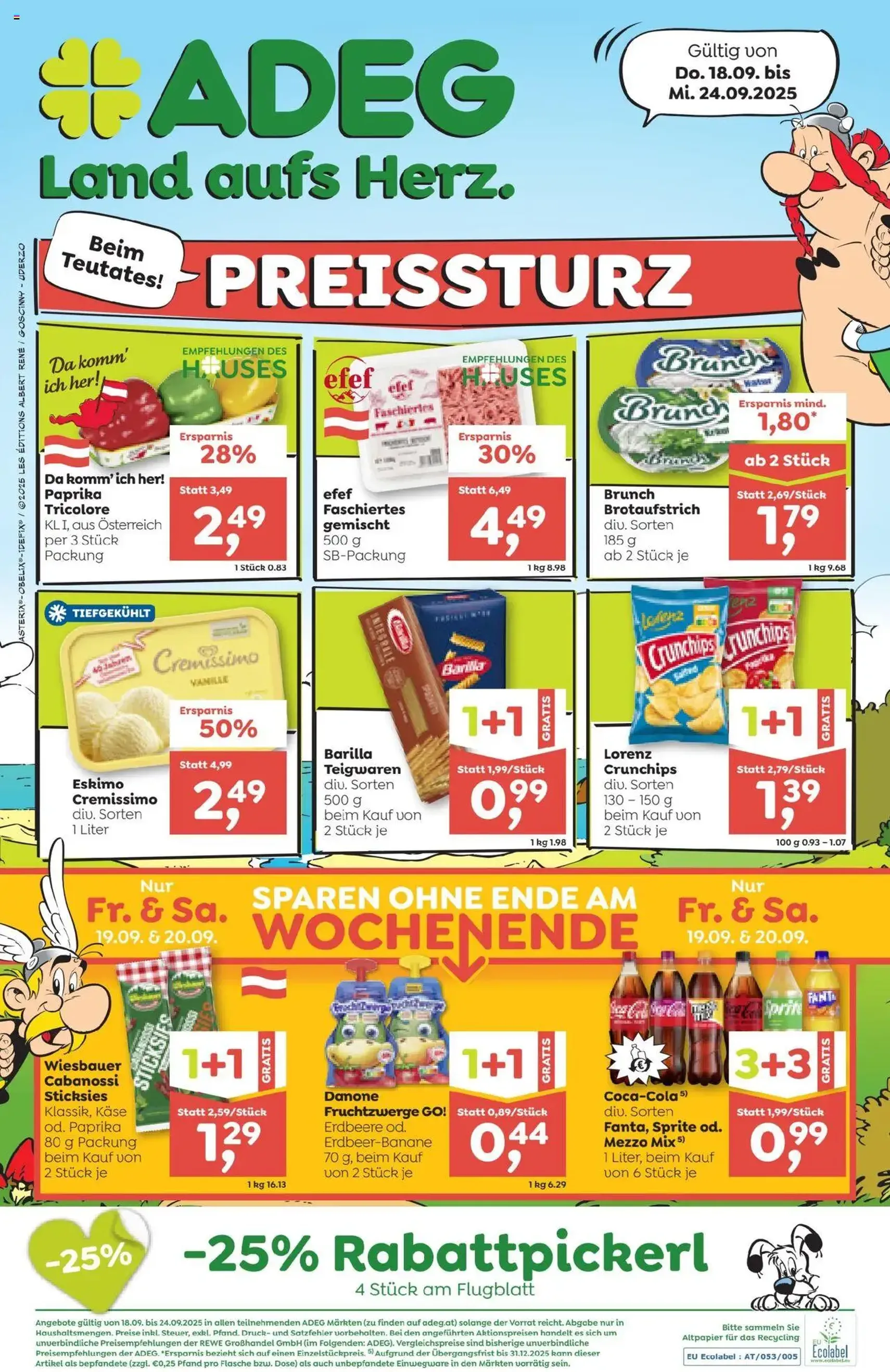ADEG Flugblatt - Gültiger Prospekt ab 18.09.2025, Seite 1 von insgesamt 12