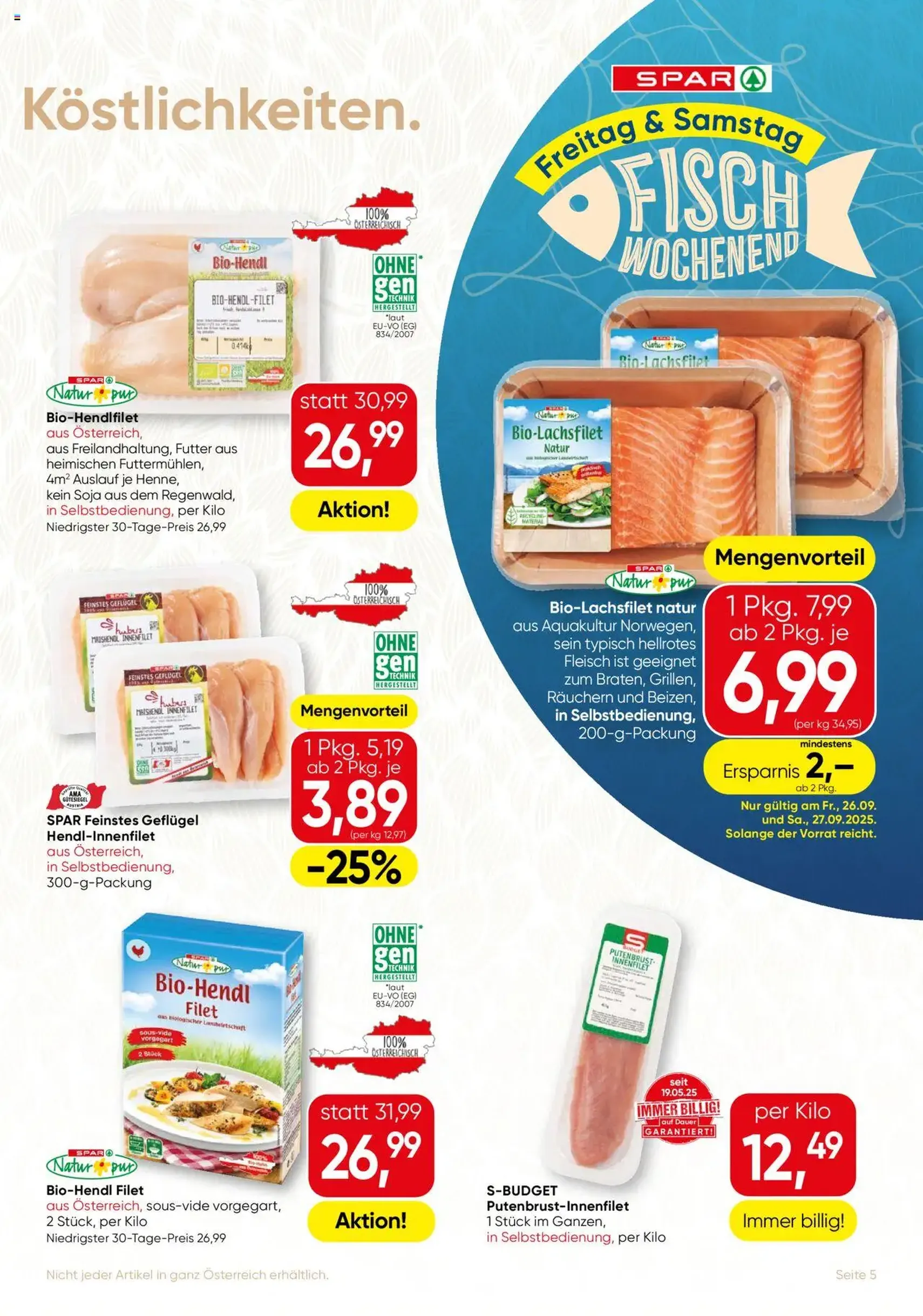 SPAR Gourmet Flugblatt - Gültiger Prospekt ab 25.09.2025, Seite 5 von insgesamt 12