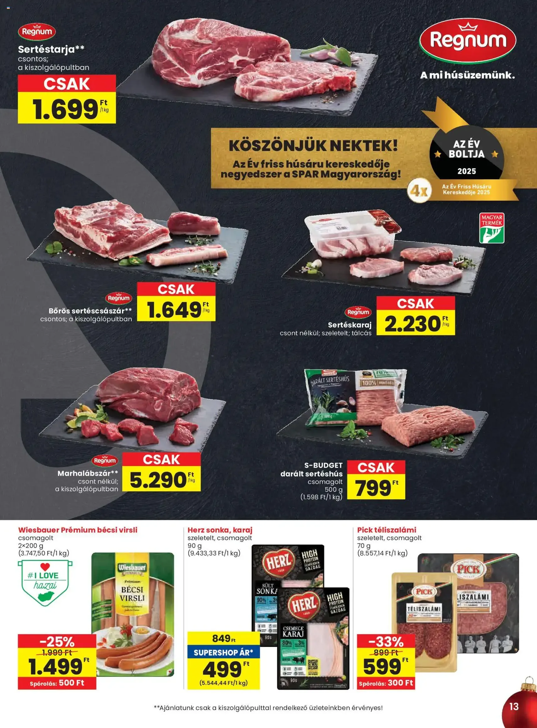 Spar Akciós újság - 2025.12.11. érvényes szórólap 13 oldal 28 oldalból