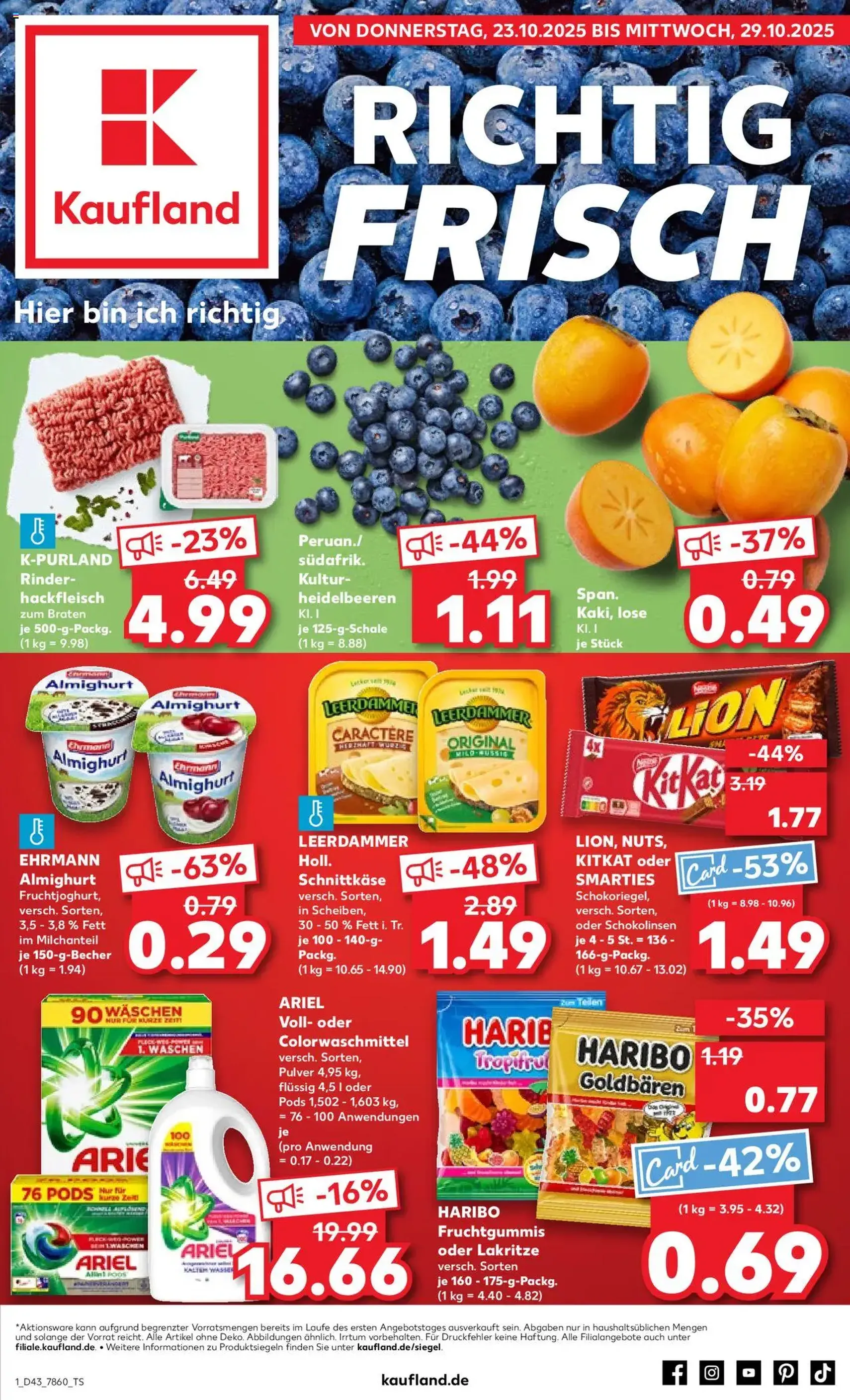 Kaufland Prospekt - Gültiger Prospekt ab 23.10.2025, Seite 1 von insgesamt 61 Kaufland Prospekt - Gültiger Prospekt ab 23.10.2025, Seite 1 von insgesamt 61