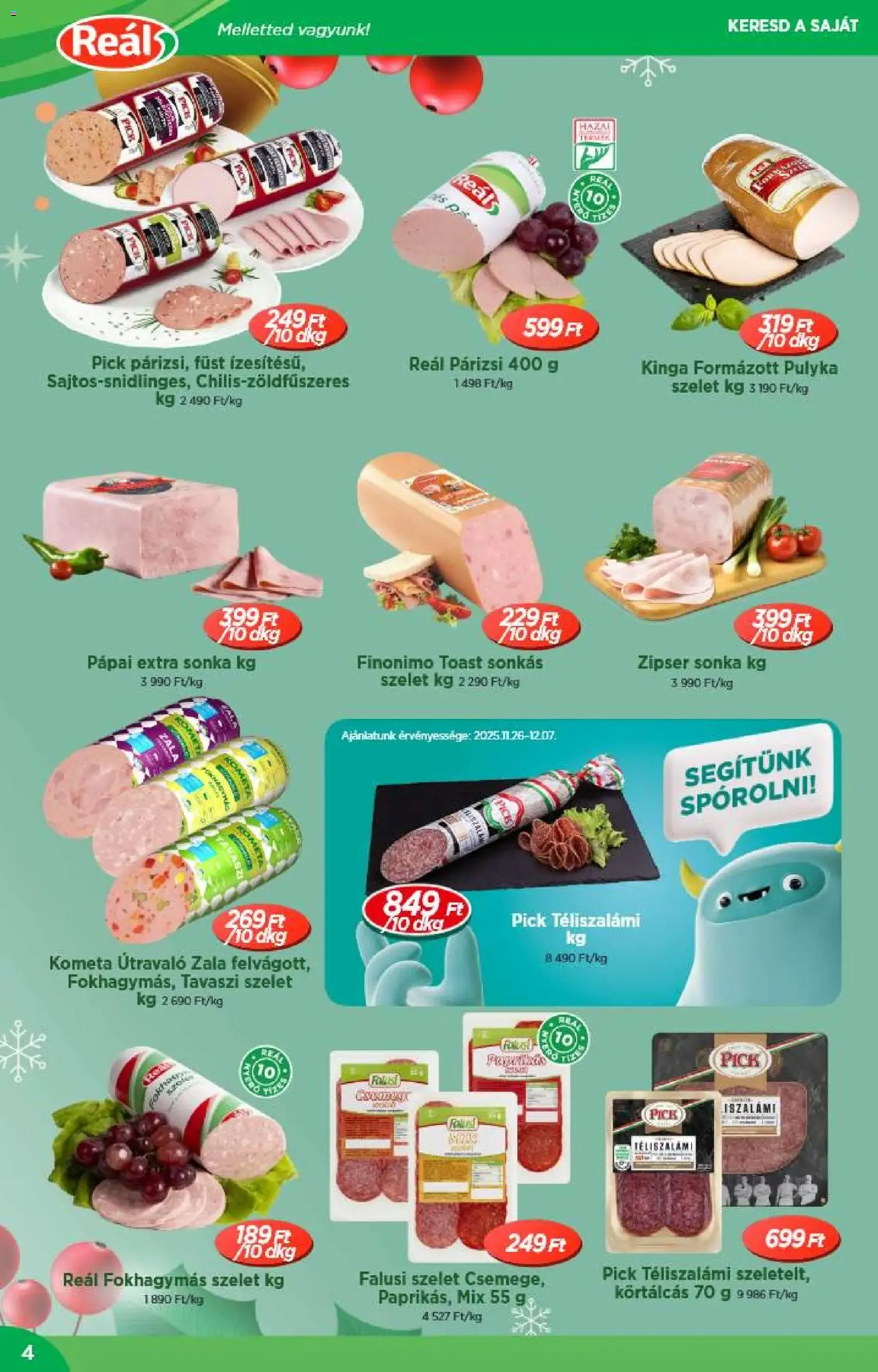 Reál Akciós újság - 2025.12.10. érvényes szórólap 4 oldal 20 oldalból