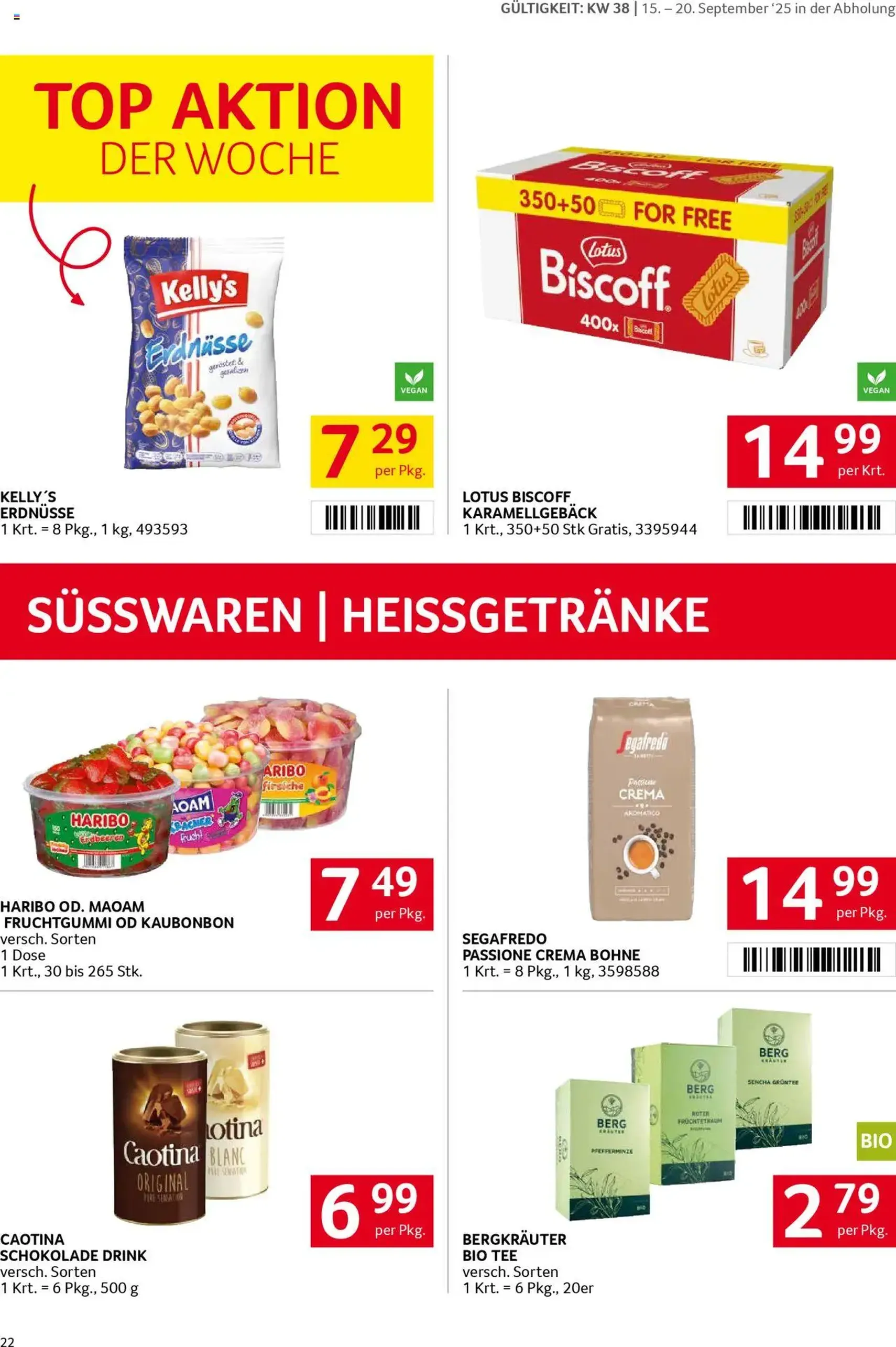 Transgourmet Flugblatt - Gültiger Prospekt ab 14.09.2025, Seite 22 von insgesamt 36 Transgourmet Flugblatt - Gültiger Prospekt ab 14.09.2025, Seite 22 von insgesamt 36