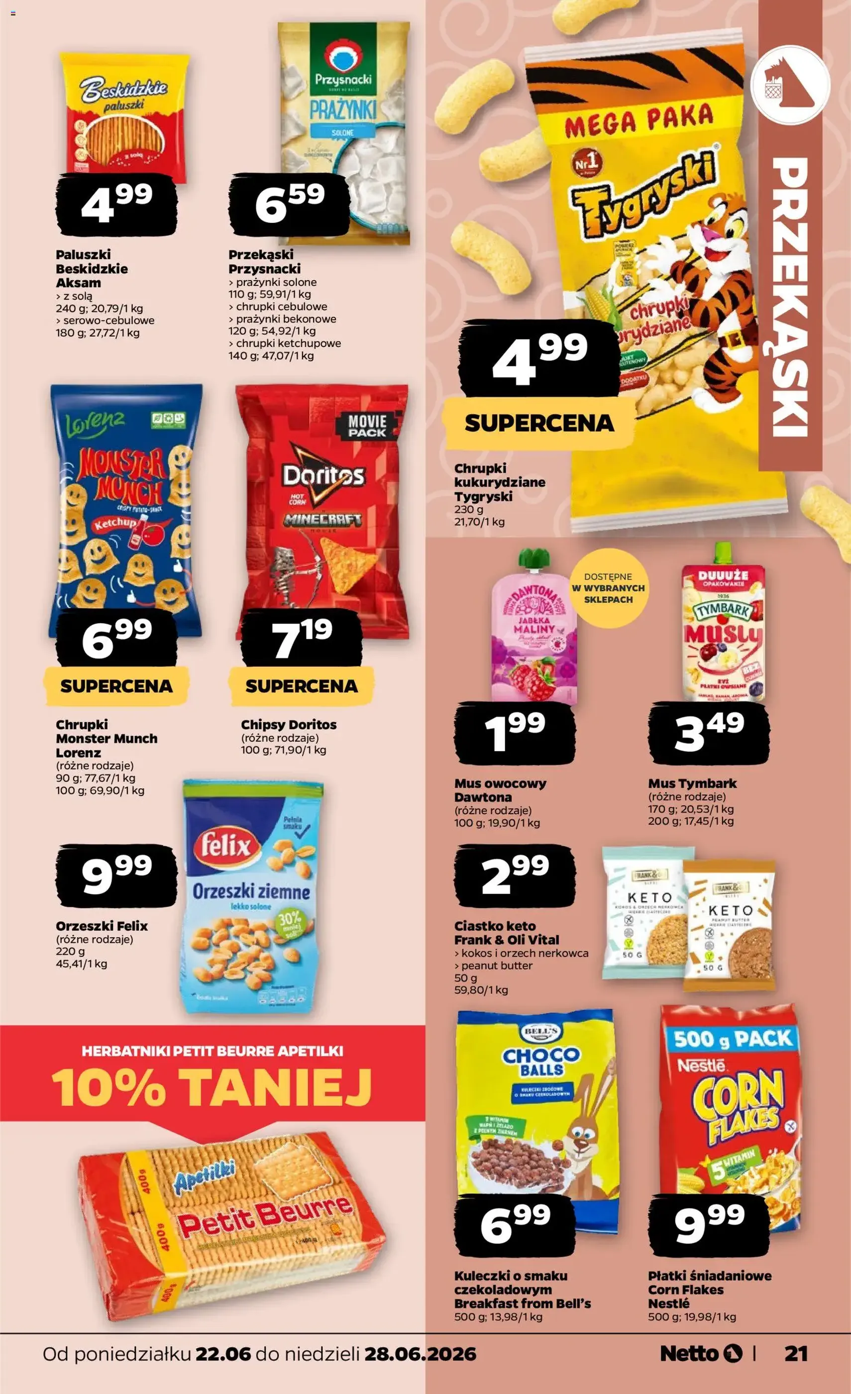 Netto gazetka od poniedziałku spożywcza - ważny gazetka od 22.06.2026 strona 21 z 35