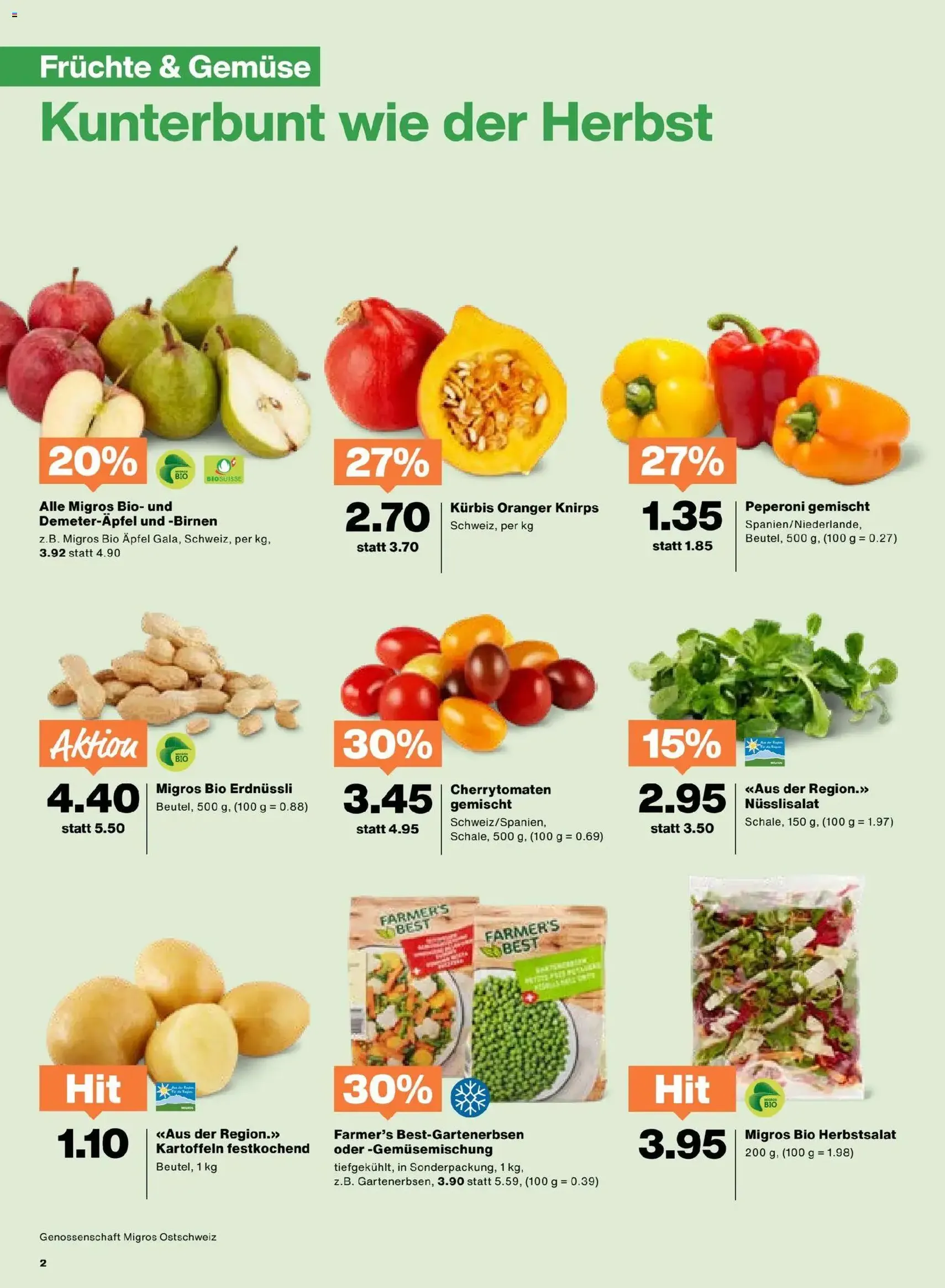 Migros Aktionen - Gültiger Prospekt ab 28.10.2025, Seite 2 von insgesamt 24 Migros Aktionen - Gültiger Prospekt ab 28.10.2025, Seite 2 von insgesamt 24
