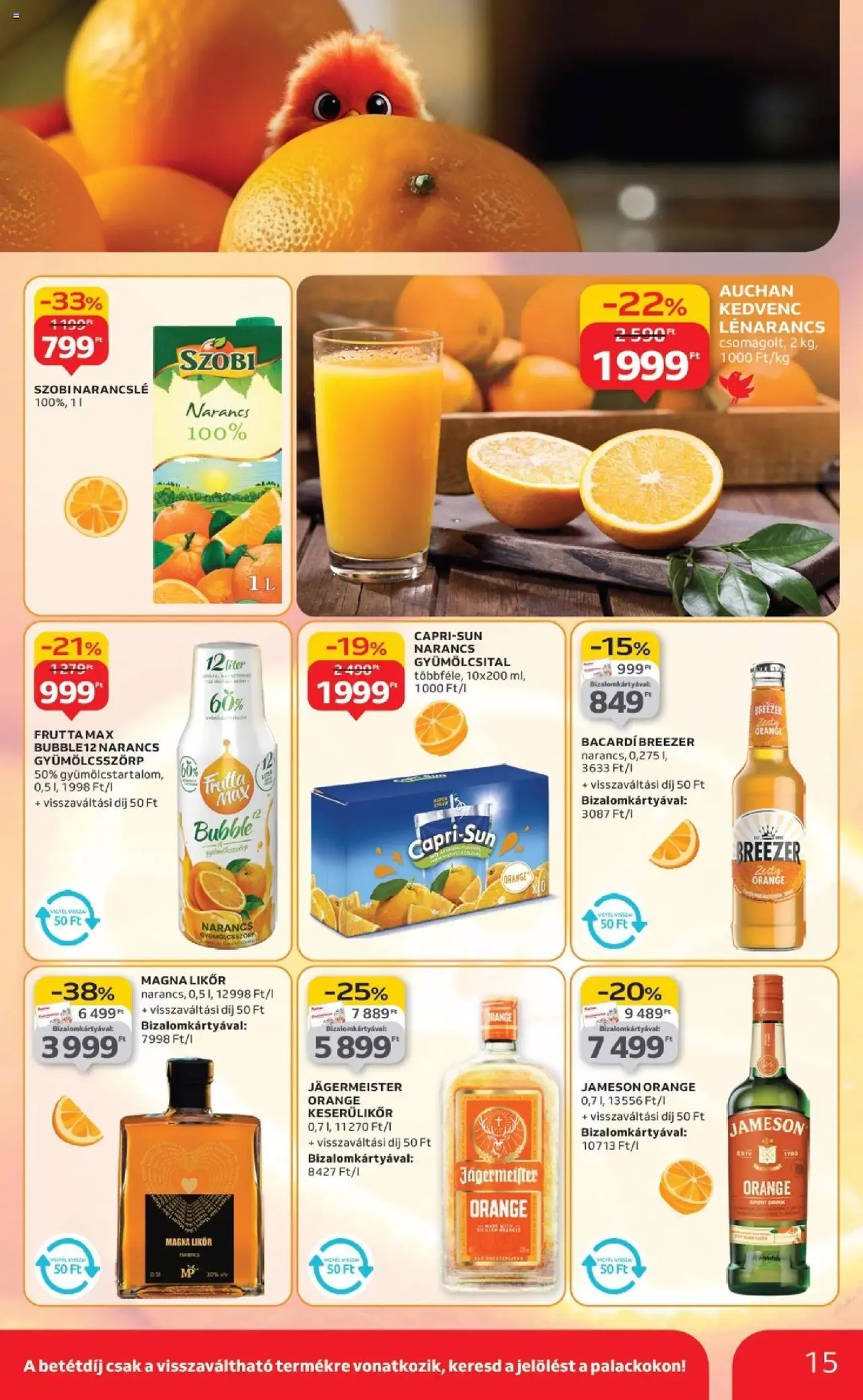 Auchan Akciós újság - 2025.09.18. érvényes szórólap 15 oldal 26 oldalból Auchan Akciós újság - 2025.09.18. érvényes szórólap 15 oldal 26 oldalból