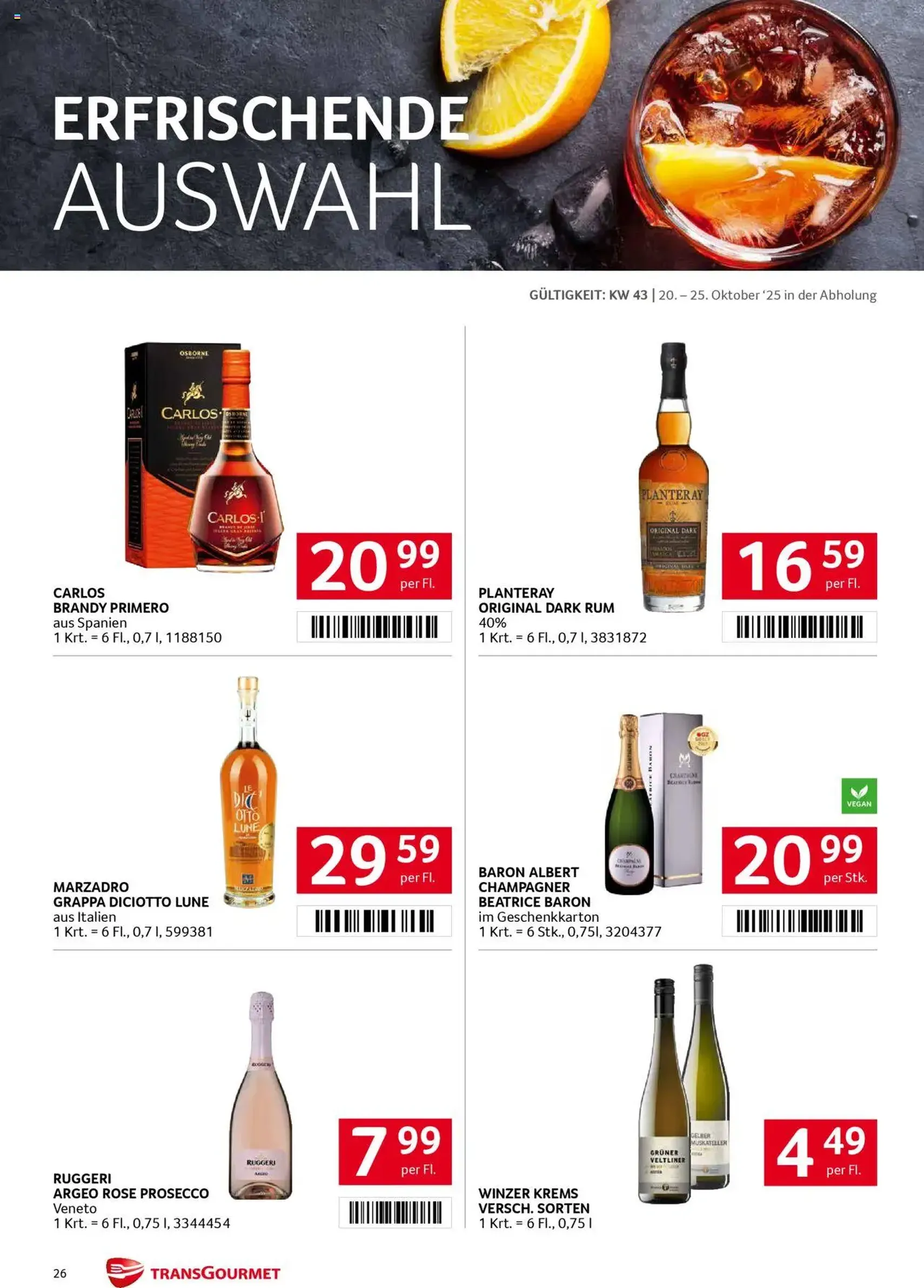 Transgourmet Flugblatt - Gültiger Prospekt ab 20.10.2025, Seite 26 von insgesamt 28 Transgourmet Flugblatt - Gültiger Prospekt ab 20.10.2025, Seite 26 von insgesamt 28