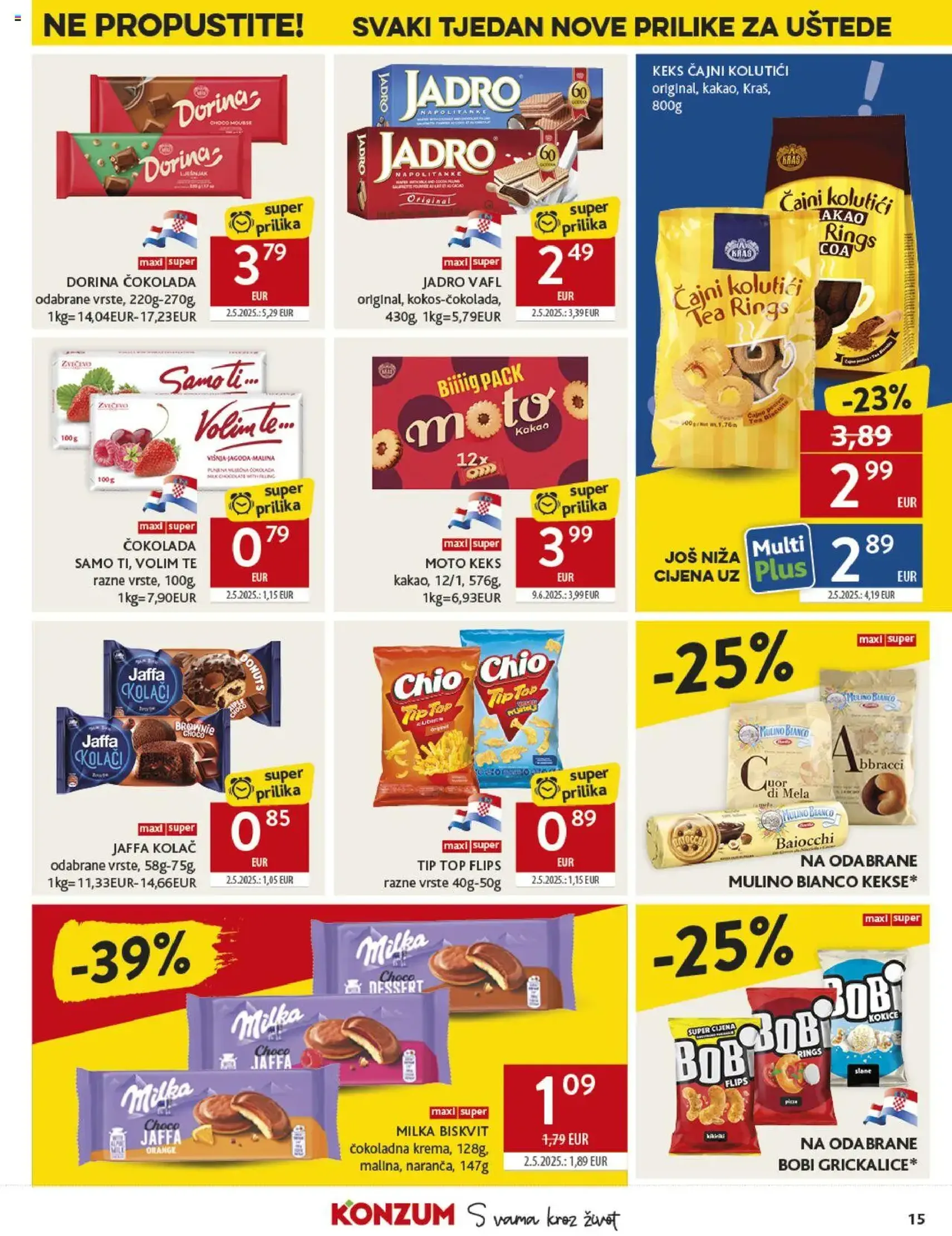 Konzum HR Akciós újság - 2025.07.30. érvényes szórólap 15 oldal 40 oldalból Konzum HR Akciós újság - 2025.07.30. érvényes szórólap 15 oldal 40 oldalból
